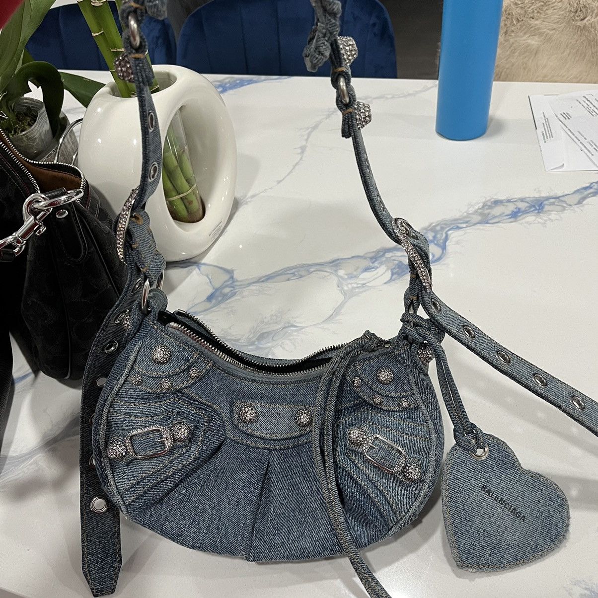 Balenciaga denim le cagole xs balenciaga shoulder bag Size ONE SIZE - 2 Thumbnail