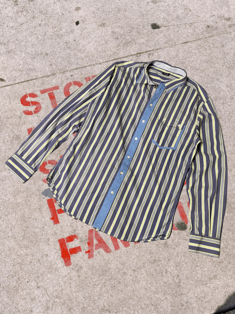 Dolce & Gabbana Dolce Gabbana Striped Button Down Up Formal Collared Shirt Size US L / EU 52-54 / 3 - 1 Thumbnail