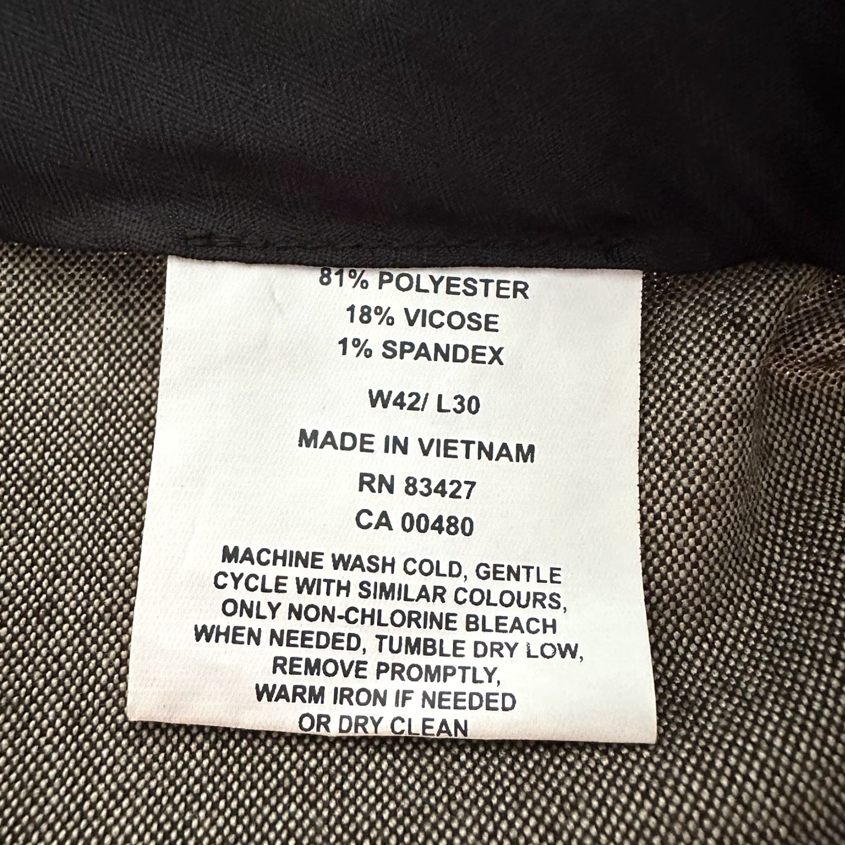 Vintage Alan Flusser Dress Pants Mens 42 x 30 Brown Stretch Classic Fit Flat Front Pants Mens 42 Brown Stretch Classic Flat Front Size US 42 / EU 58 - 6 Thumbnail