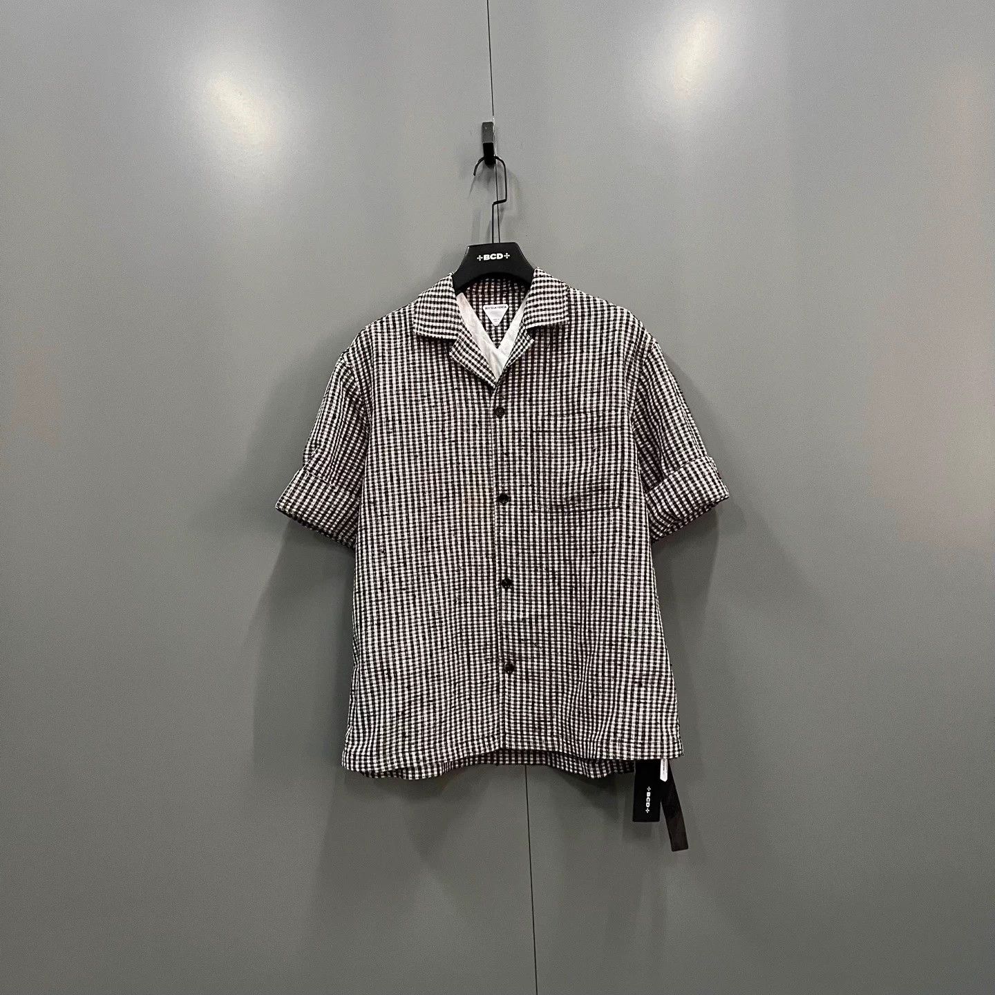 Bottega Veneta BV check all over print short shirt 48 98 New Size US M / EU 48-50 / 2 - 1 Thumbnail