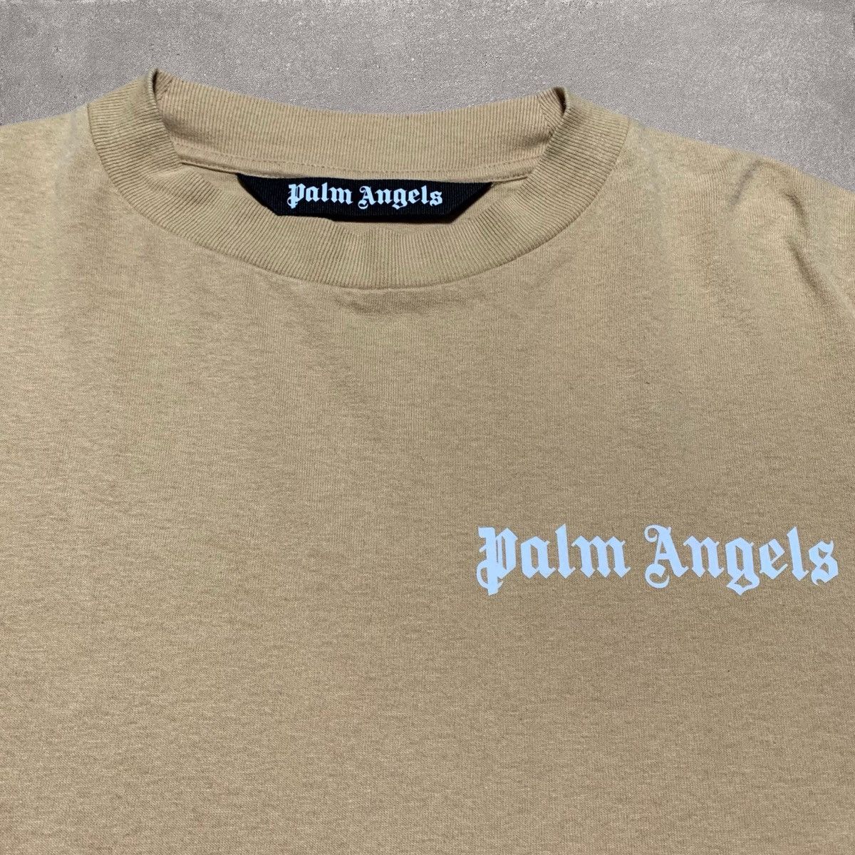 Palm Angels Palm Angels Small Classic Logo Tan Brown Tee Size US S / EU 44-46 / 1 - 3 Thumbnail