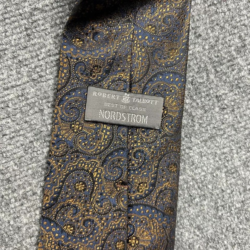 Robert Talbott × Vintage Robert Talbott Neck Tie Mens 4" x 58" Paisley Vintage Silk Size ONE SIZE - 5 Thumbnail