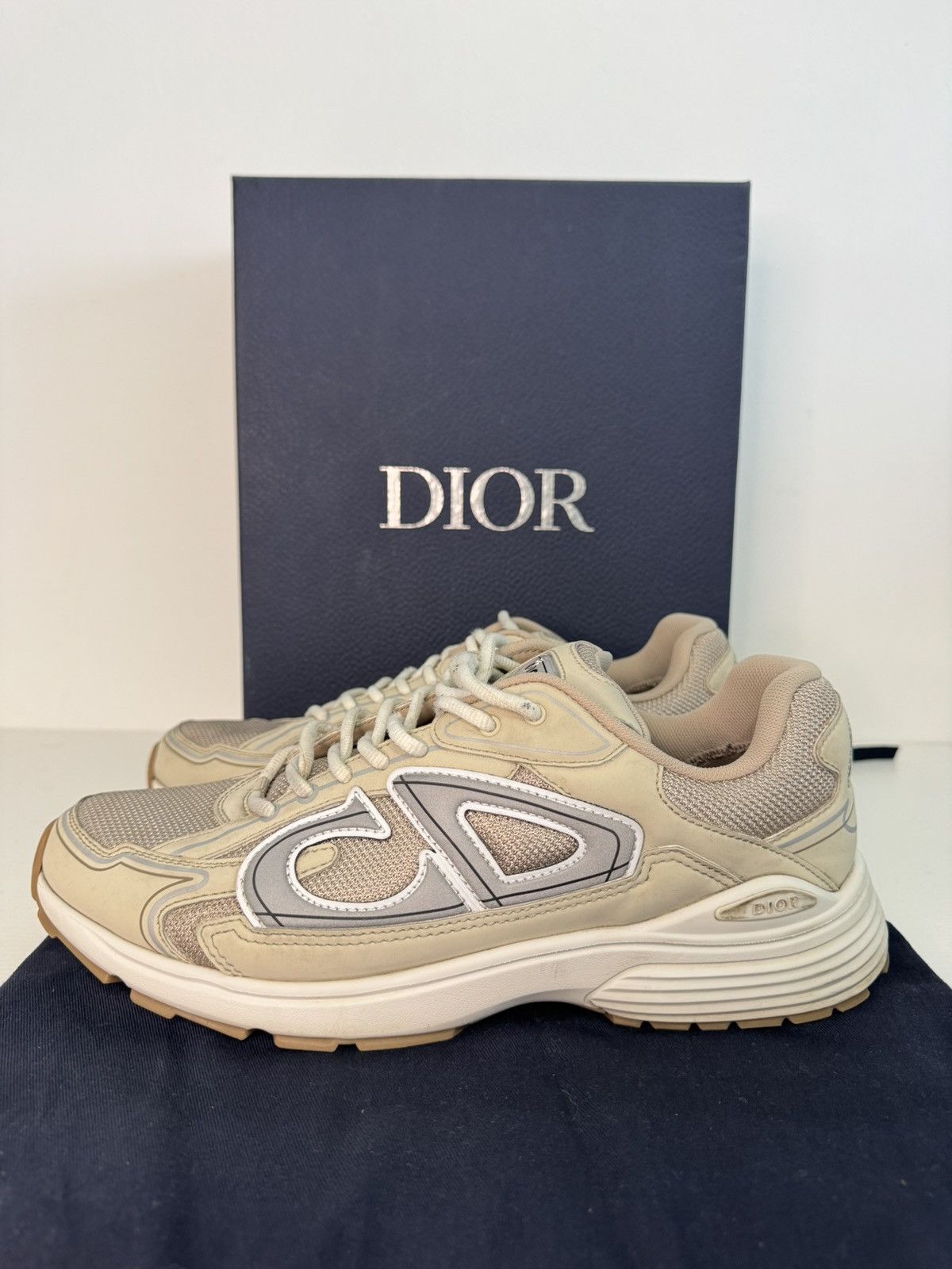 Dior Dior B30 Beige CD Logo Sneakers SZ 11/44 Gently Worn Size US 11 / EU 44 - 3 Thumbnail