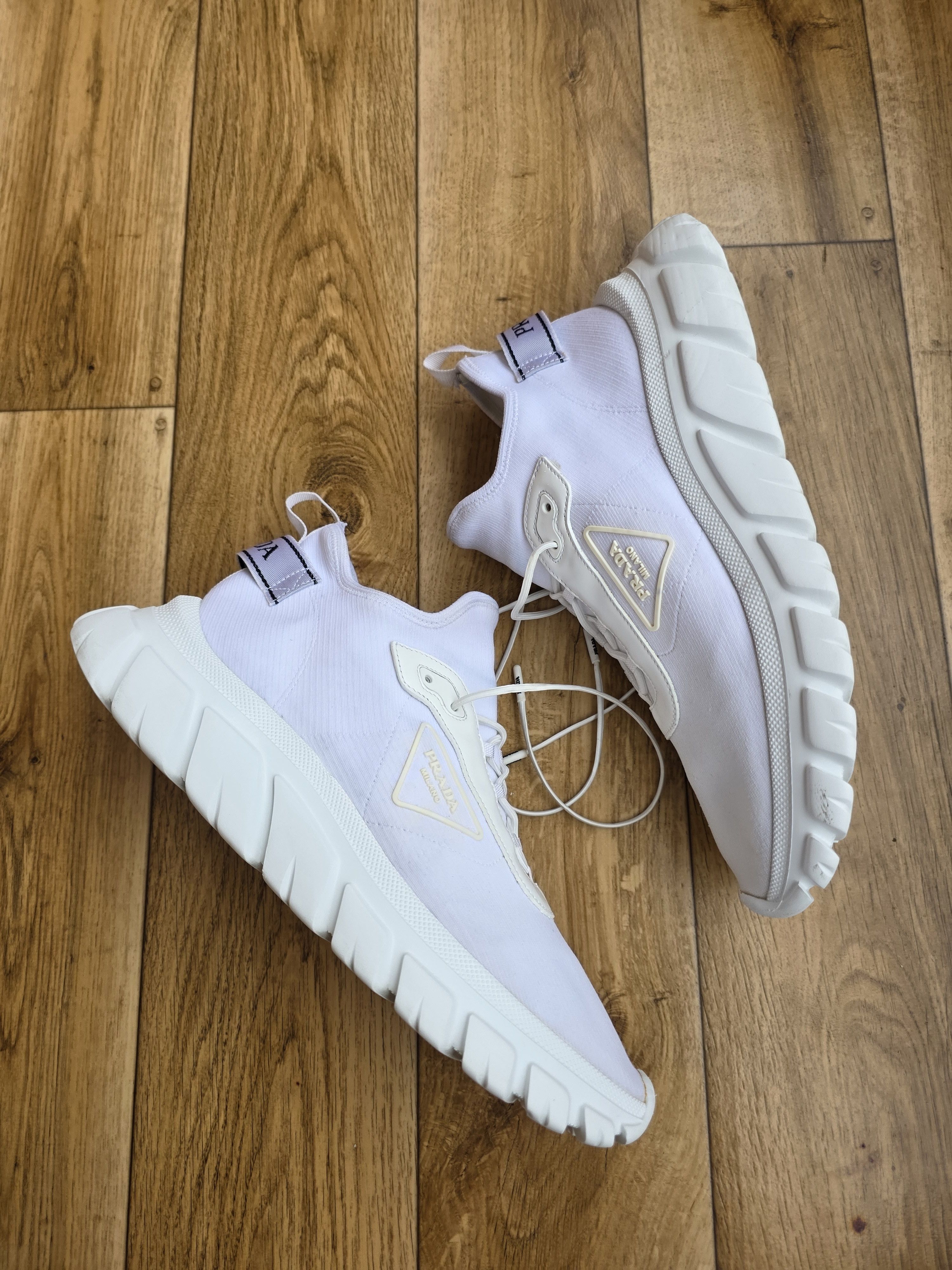 Prada Prada Low Top White Men Sneakers Size US 12 / EU 45 - 16 Thumbnail