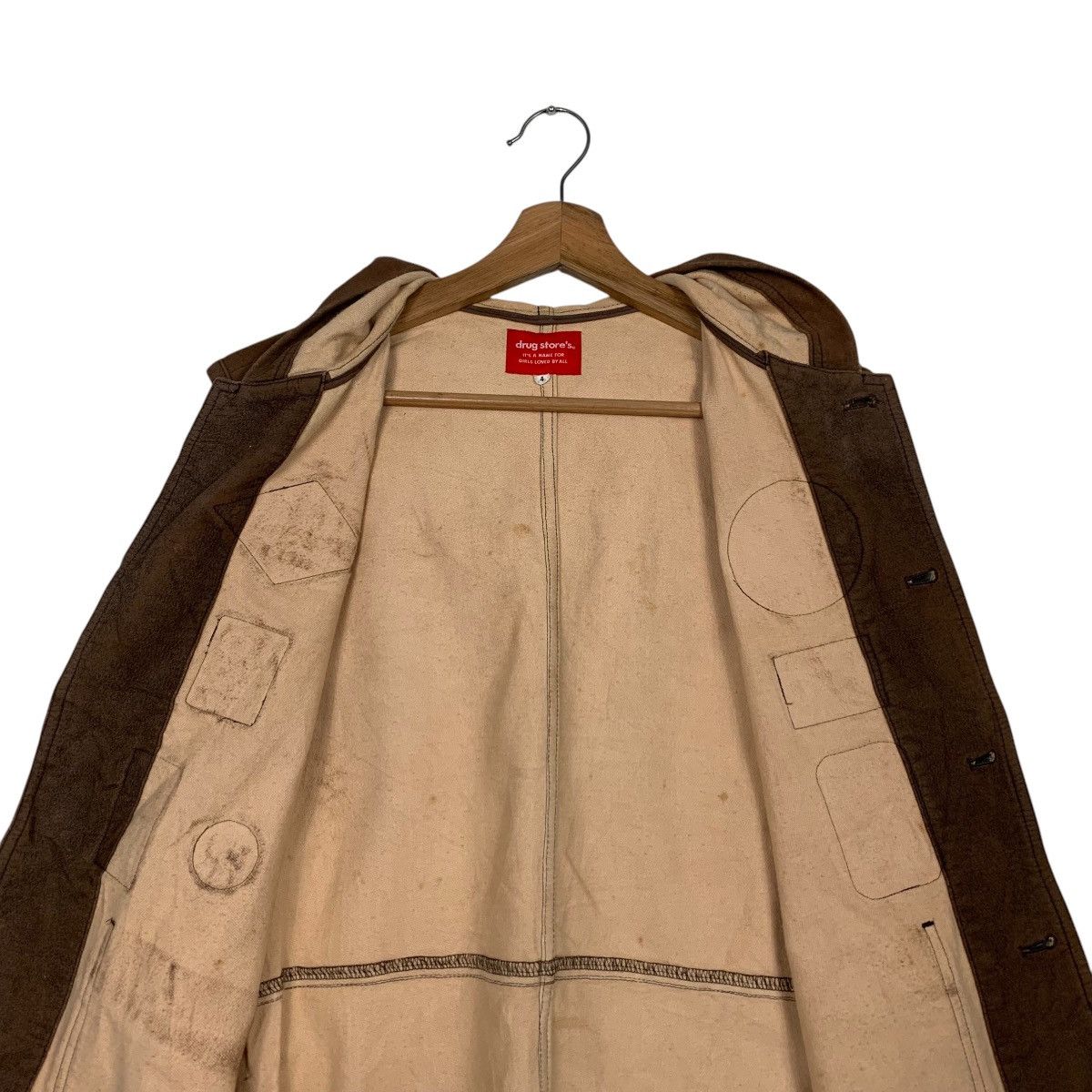 Japanese Brand DRUG STORE’S Patches Logo Hooded Button Vest #2828-C127 Size US M / EU 48-50 / 2 - 12 Thumbnail