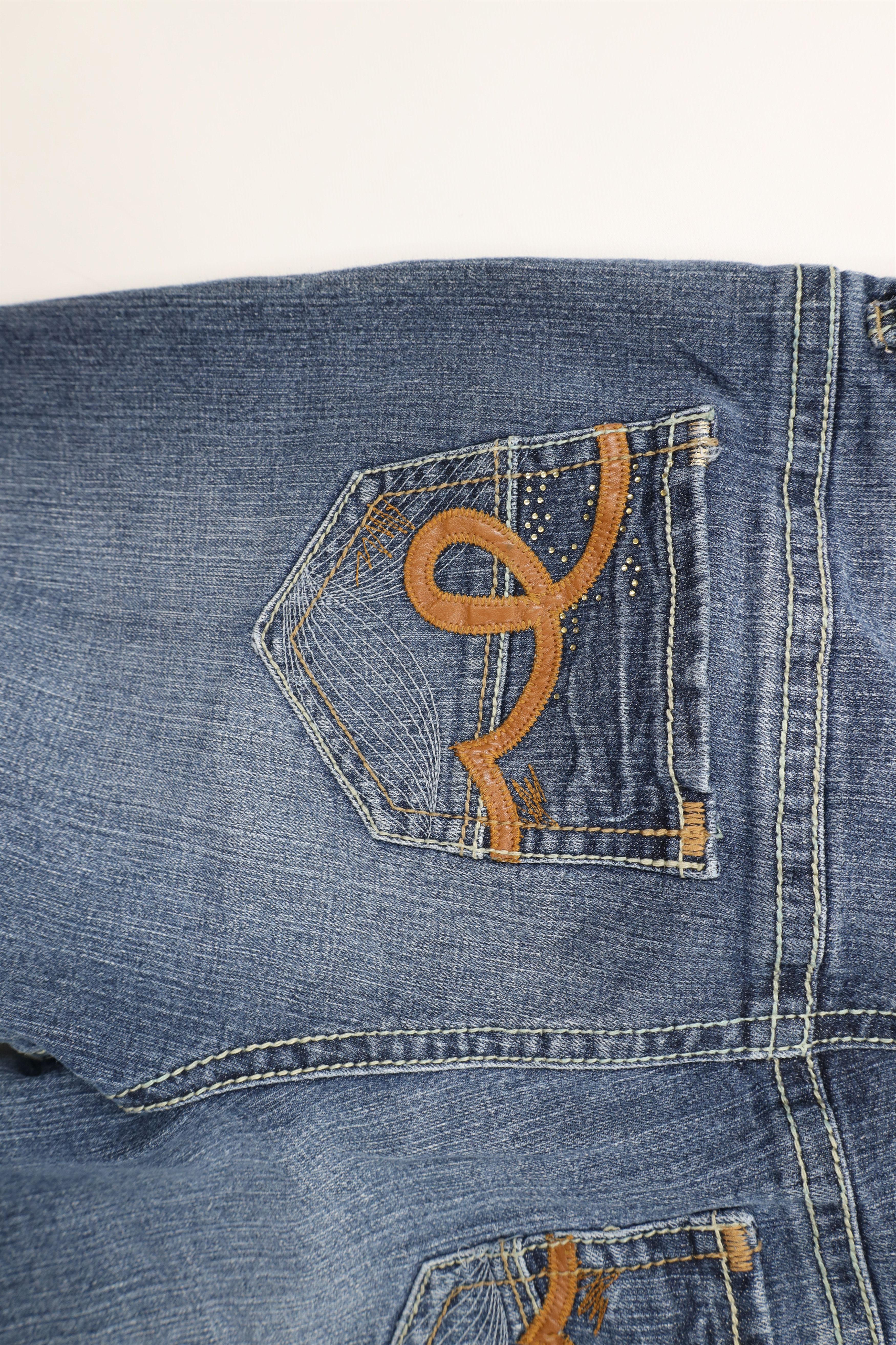 Vintage Vintage 90s Y2K Babydoll Stretch Flared Wide Leg Denim Jeans Size 40" / US 18 - 15 Thumbnail