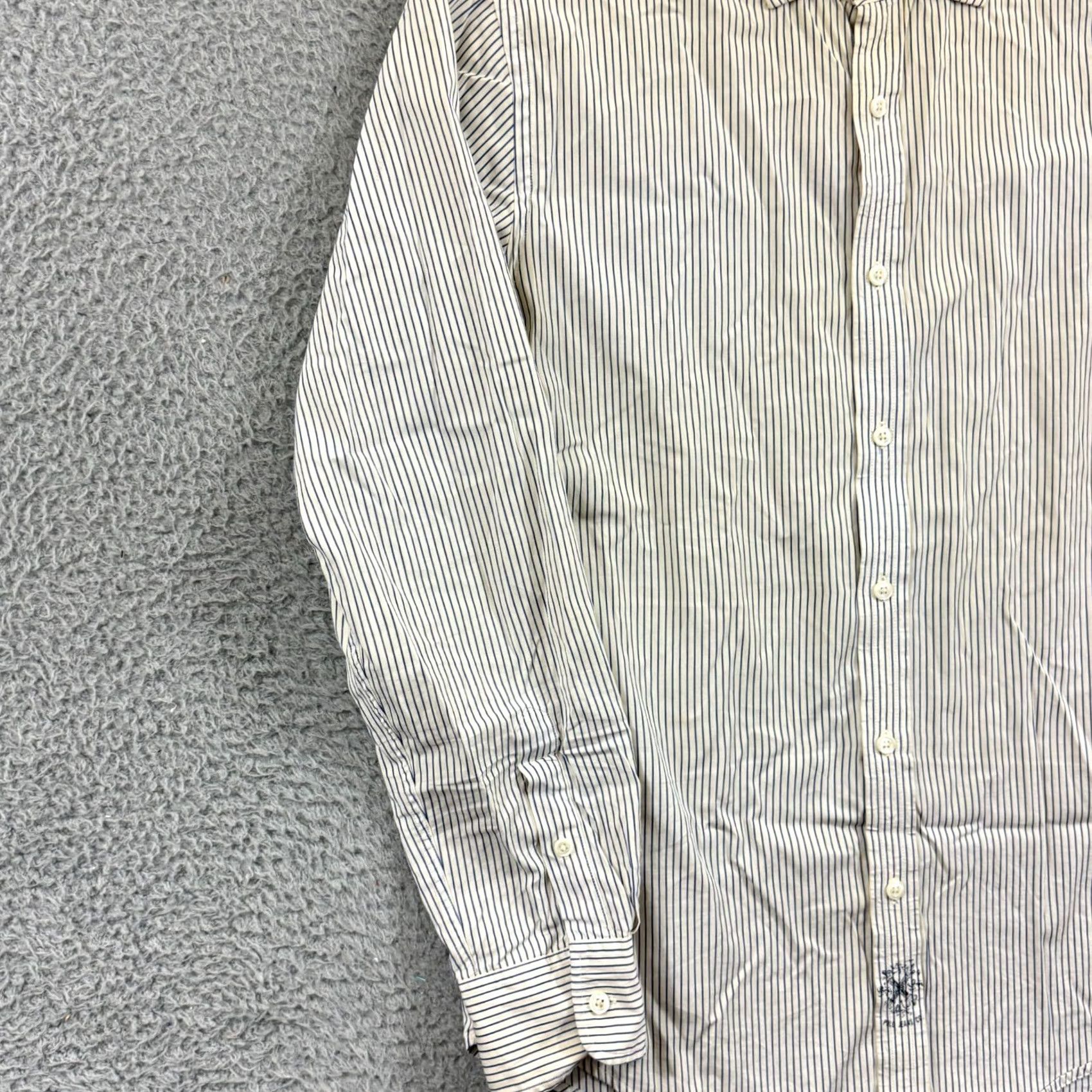 Polo Ralph Lauren VINTAGE Polo Ralph Lauren Shirt Mens Small Blue Striped 90s Long Sleeve Button Up Shirt Size US S / EU 44-46 / 1 - 5 Thumbnail