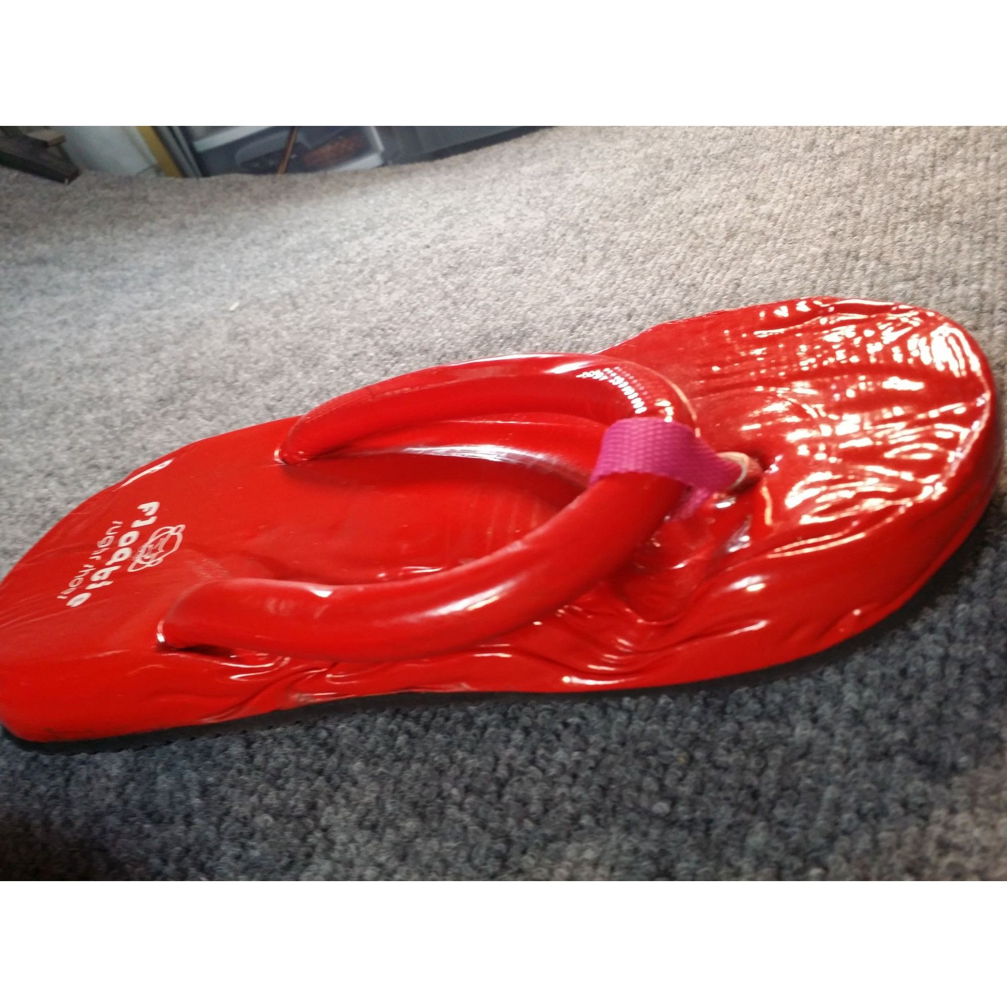 Malibu Sandals FLOATIE Sugar Shoes Y2k 90s Vintage Red Floating Flip Flop S Size US 9 / IT 39 - 7 Thumbnail