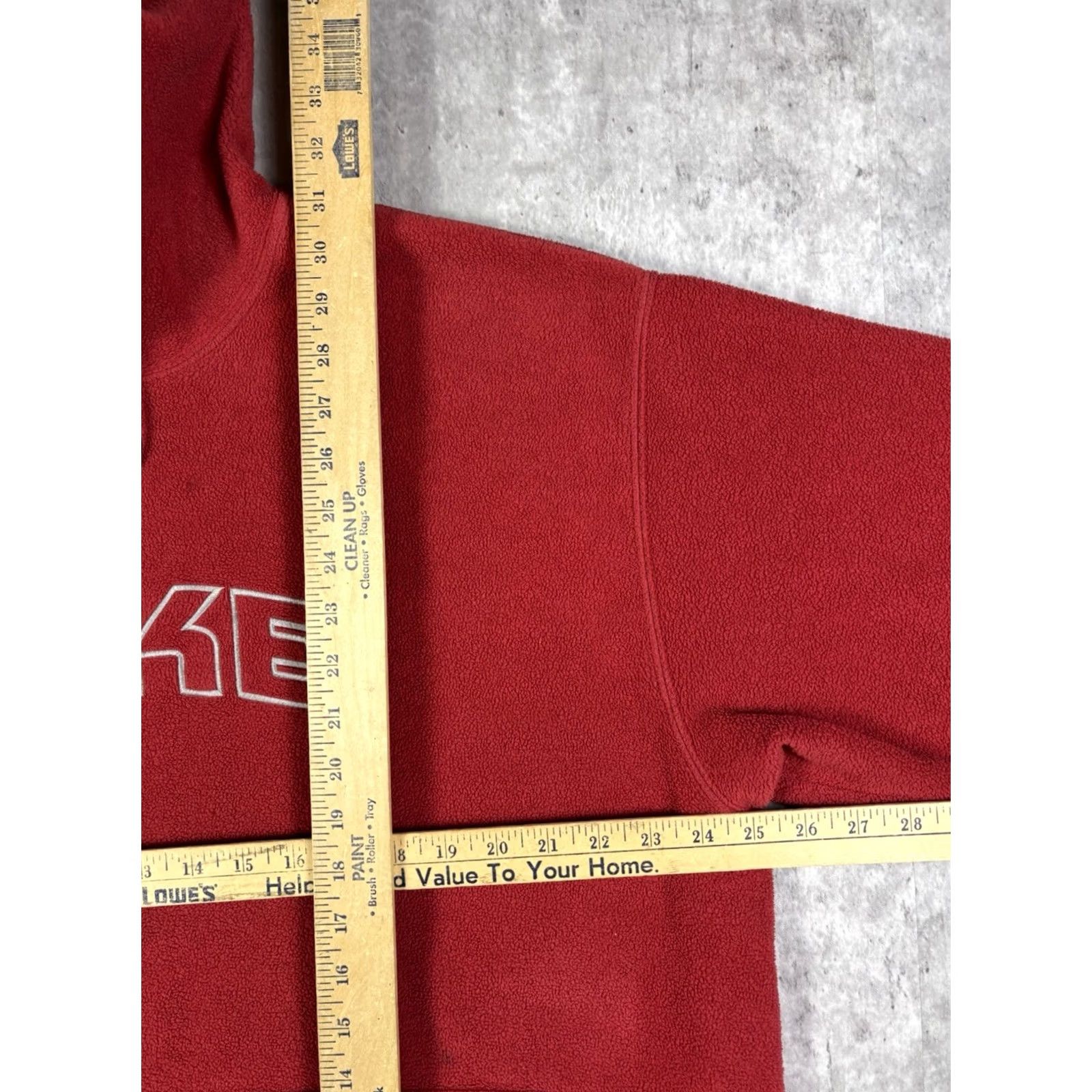 Nike VINTAGE Nike Red Pullover Fleece Hoodie Mens XL Embroidered Spellout 90s Sports Classic Size US XL / EU 56 / 4 - 6 Thumbnail