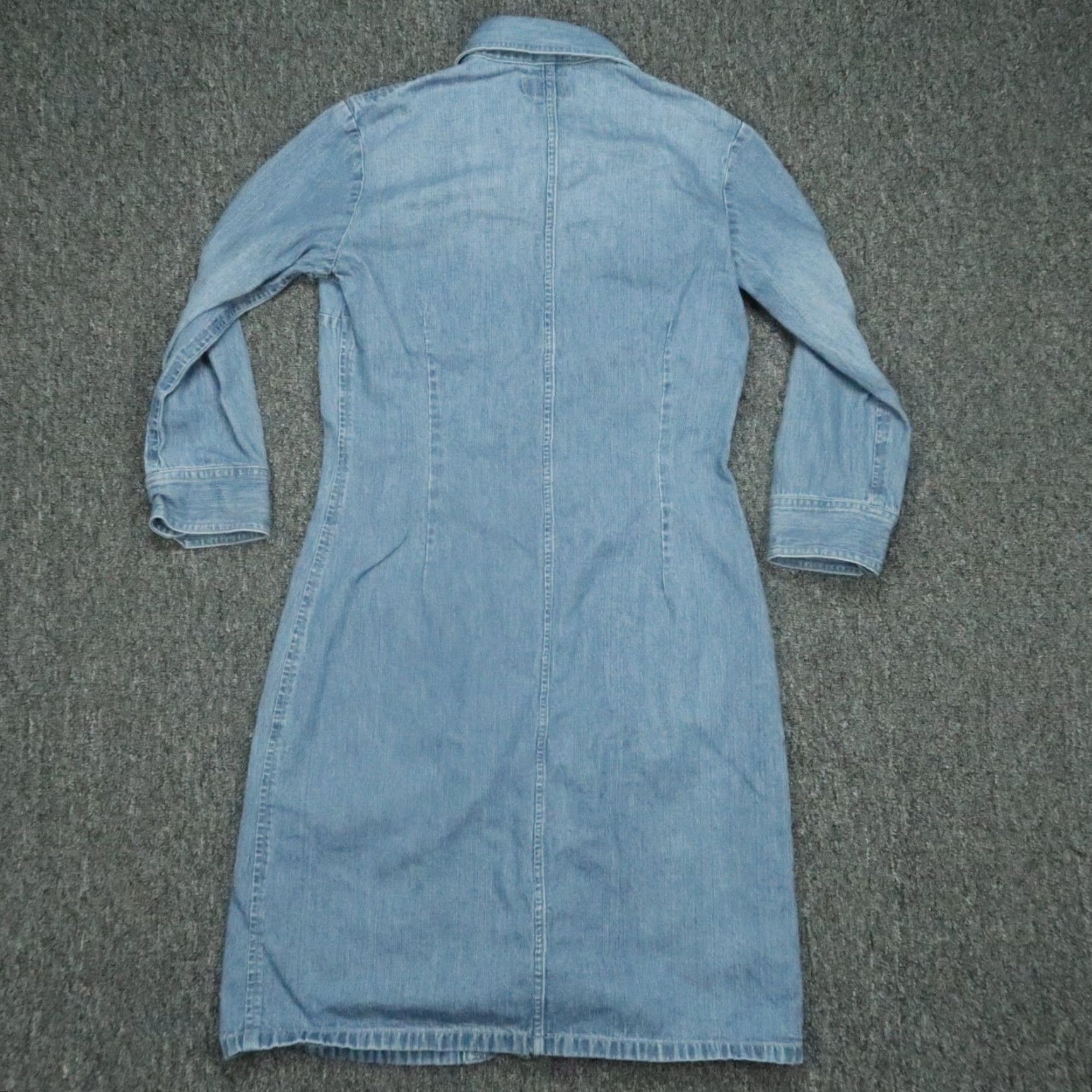 Ralph Lauren VINTAGE Polo Jeans Ralph Lauren Shirt Dress Womens 4 Blue Denim Button Long Sleeve Size S / US 4 / IT 40 - 4 Thumbnail