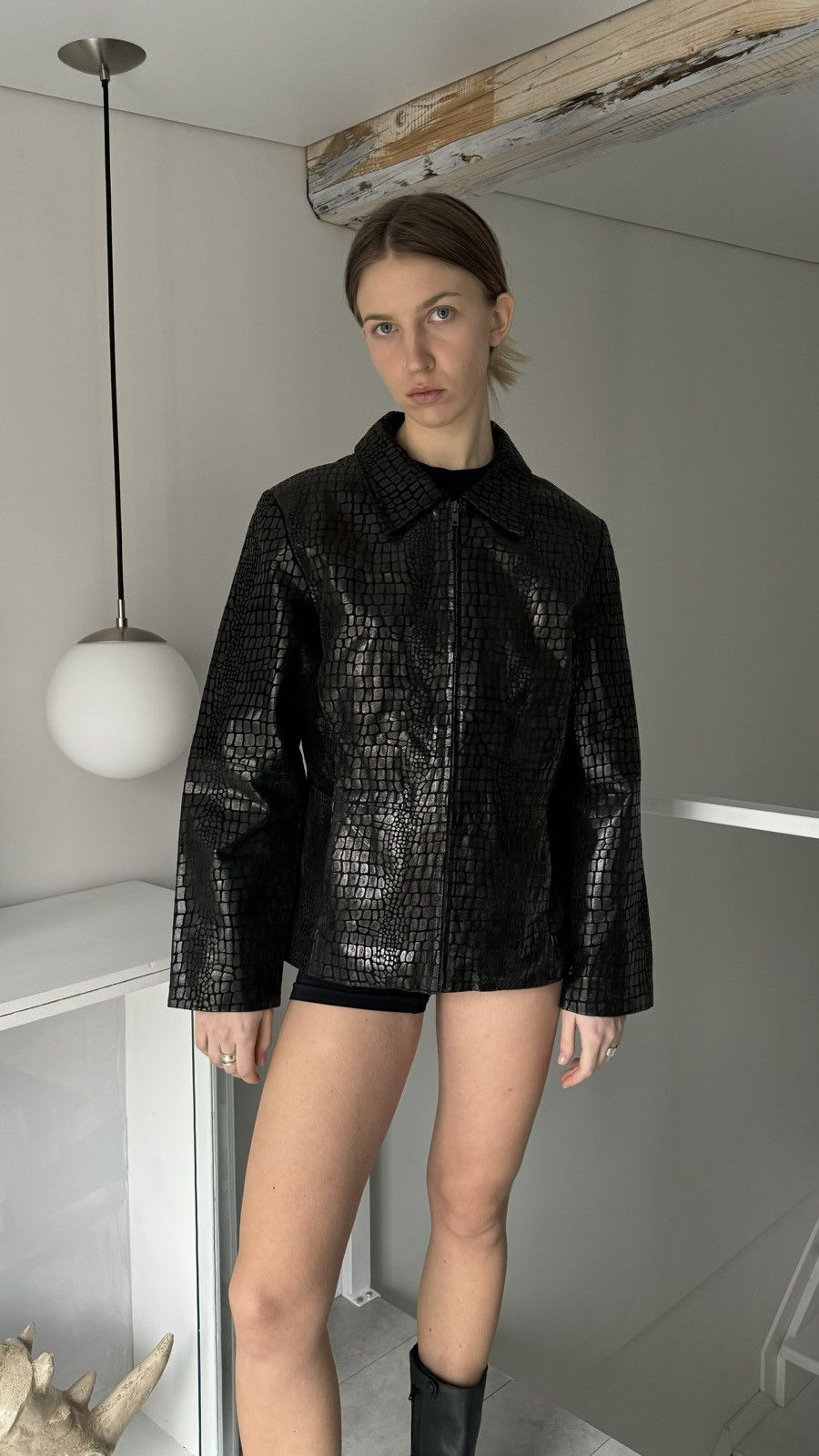 Vintage Vintage Japanese leather jacket like snake print Size S / US 4 / IT 40 - 1 Thumbnail
