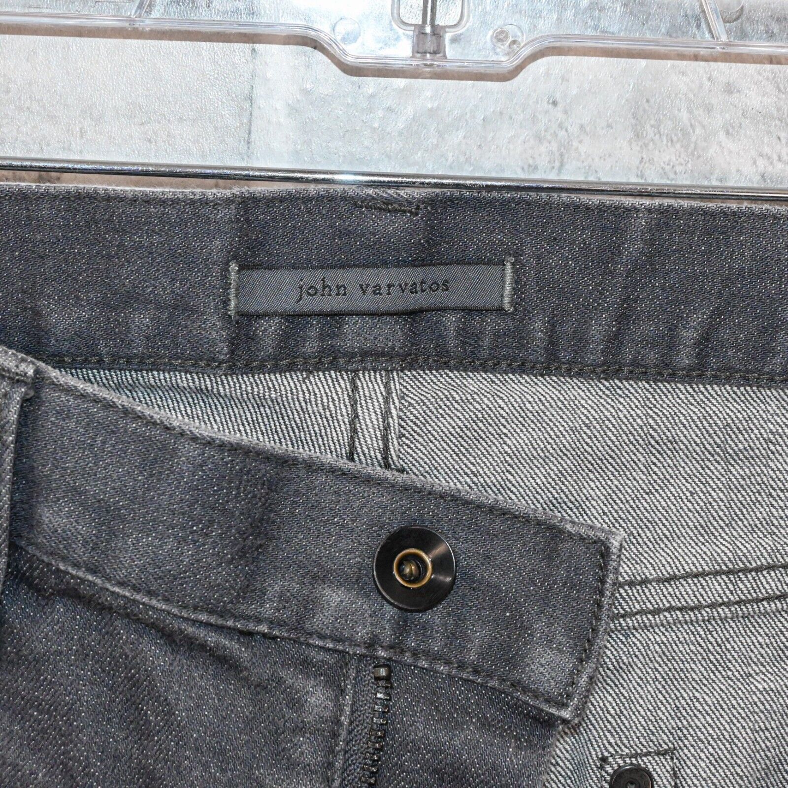 John Varvatos John Varvatos Collection Grey washed denim Jeans skull stud Size US 31 - 8 Thumbnail