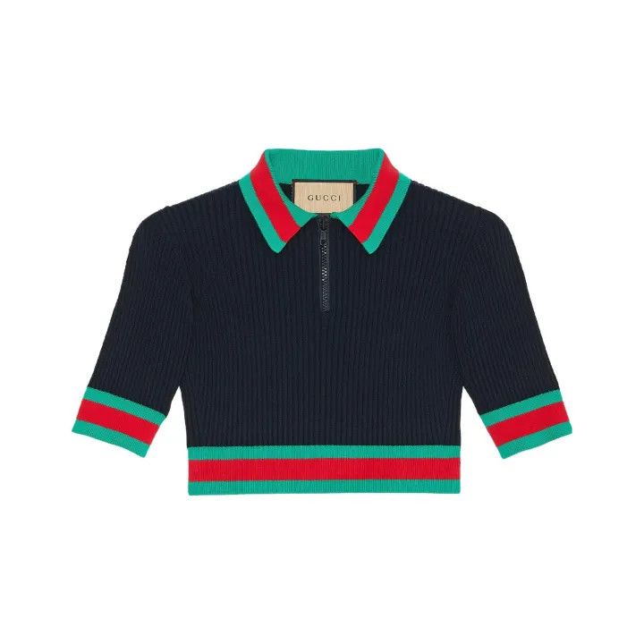 Gucci Gucci SS23 Short Sleeve Cropped Polo Top Size M / US 6-8 / IT 42-44 - 1 Thumbnail