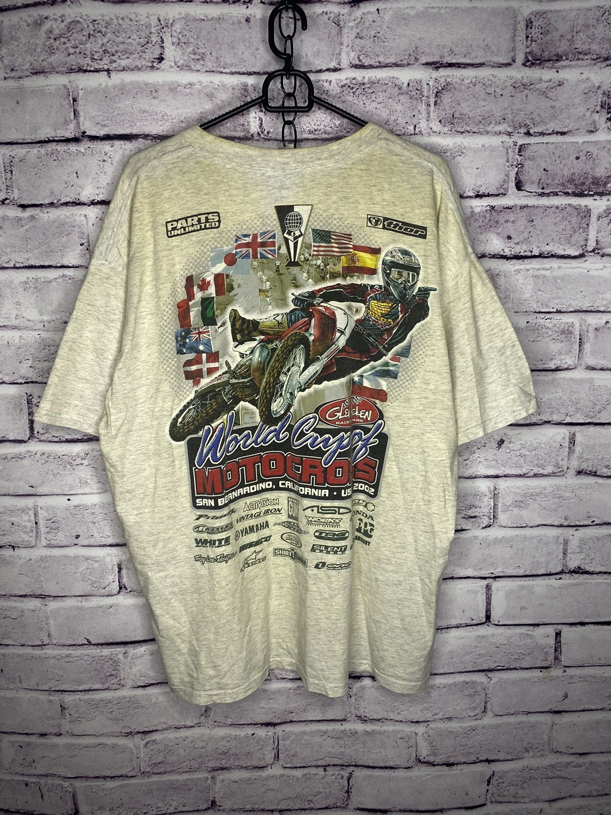 Motocross 2002 World Cup Overprint Logo Distressed Tee