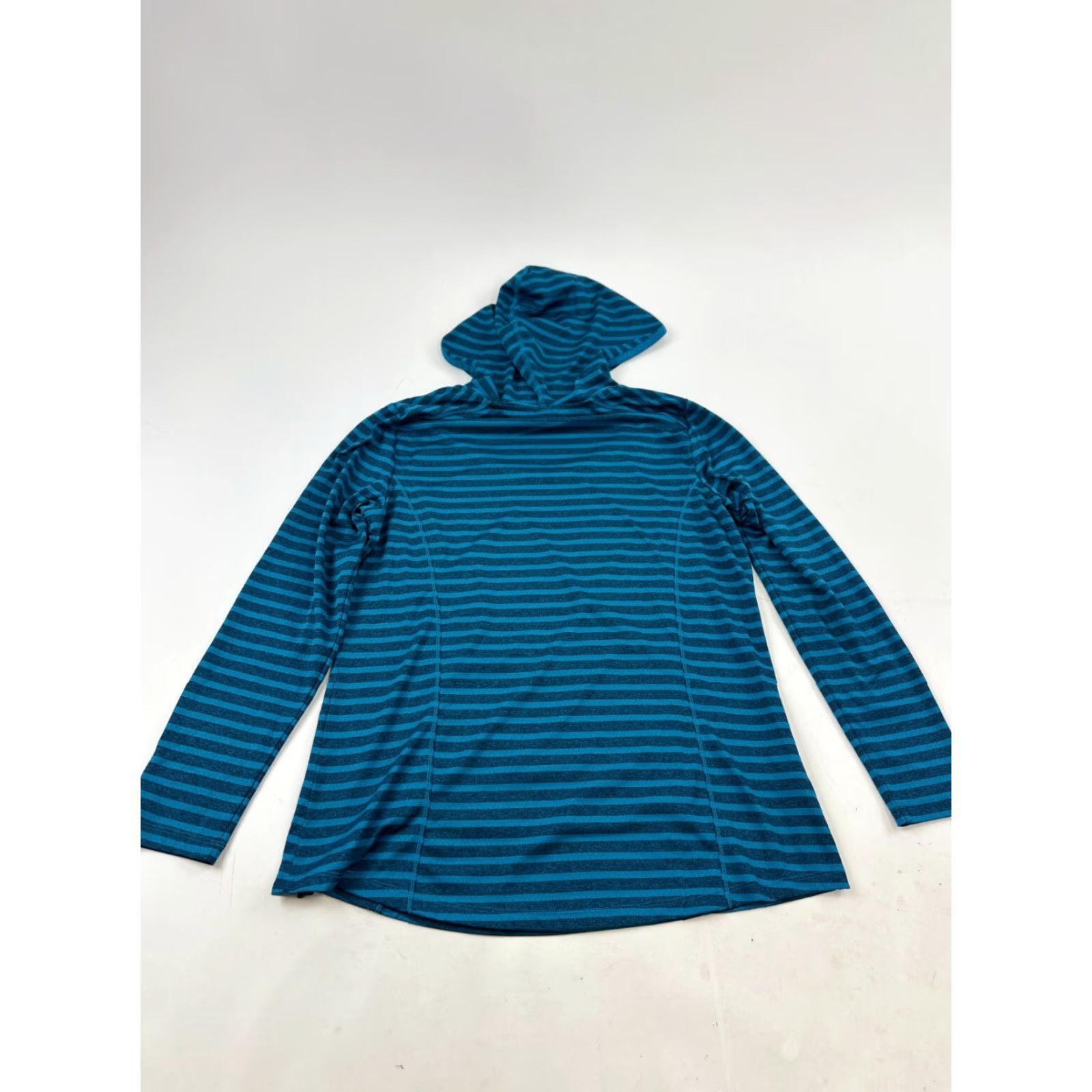 Eddie Bauer Eddie Bauer Shirt Womens Large Blue Stripe Activewear Hooded Pullover Top Size L / US 10 / IT 46 - 2 Thumbnail