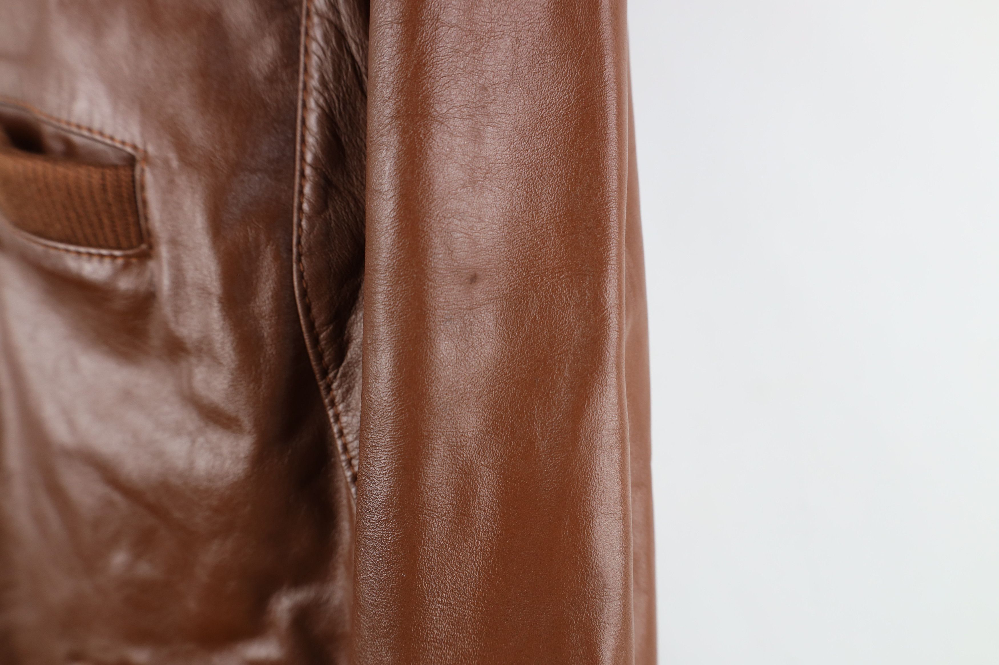 Vintage Vintage 70s 80s Streetwear Leather Cafe Racer Bomber Jacket Size US XXL / EU 58 / 5 - 10 Thumbnail