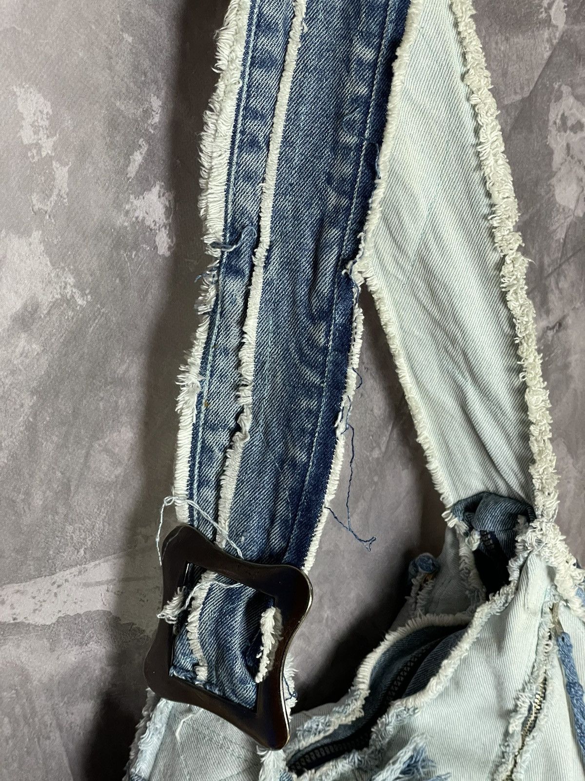 Japanese Brand × Vintage Vntg Japan Handmade Crossbody Denim Jeans Bag Y2k Size ONE SIZE - 10 Thumbnail