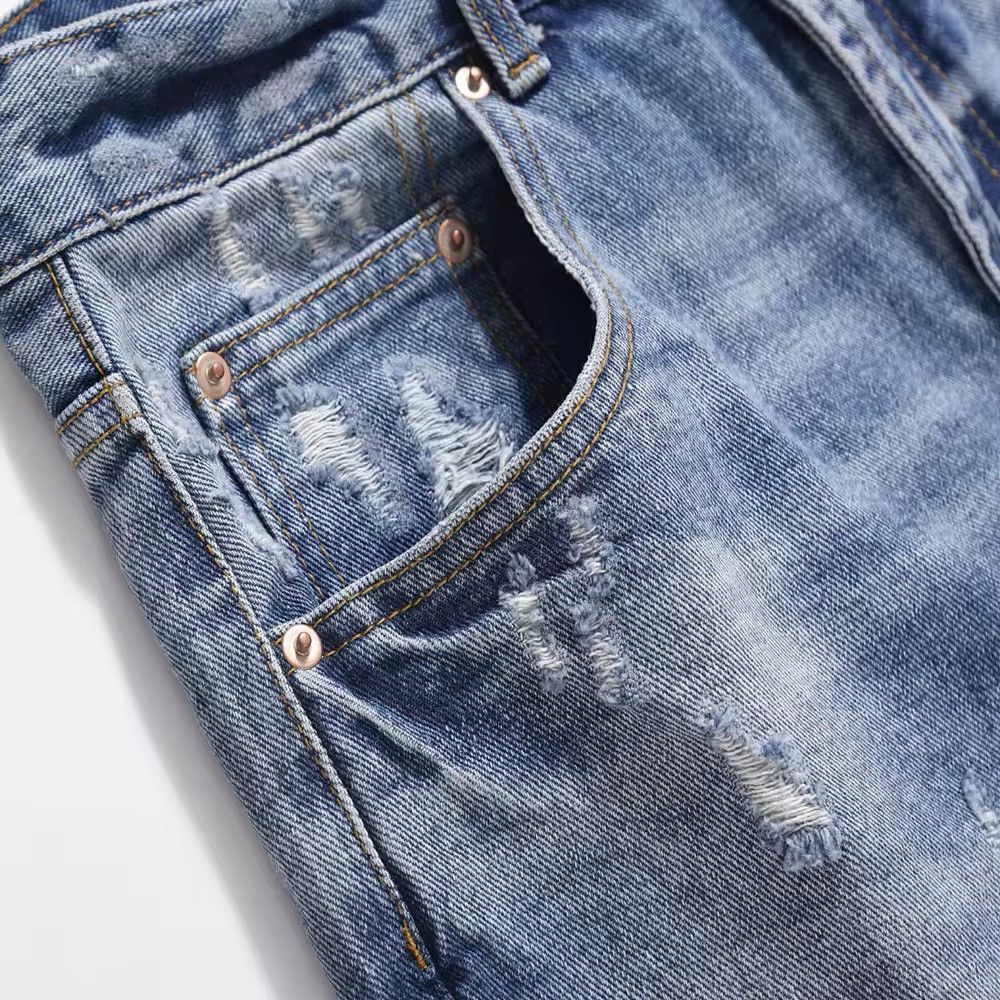 Japanese Brand × Vintage Frayed Ripped Hole Retro Vintage Jorts y2k Size US 36 / EU 52 - 4 Thumbnail