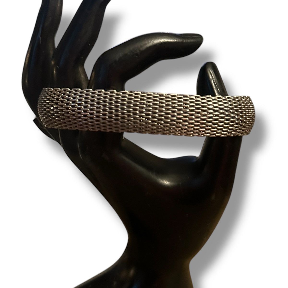 Vintage Vintage silver tone flexible mesh bangle bracelet Size ONE SIZE - 3 Thumbnail