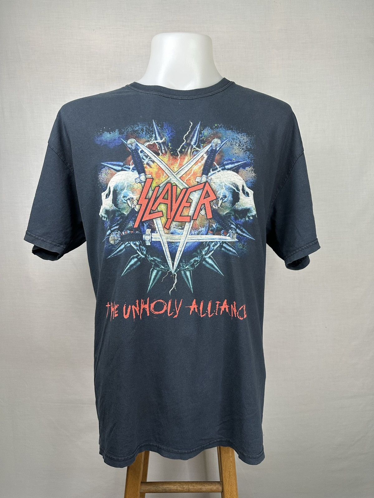Band Tees × Slayer × Vintage Vintage Slayer Shirt y2k Size US XL / EU 56 / 4 - 1 Thumbnail