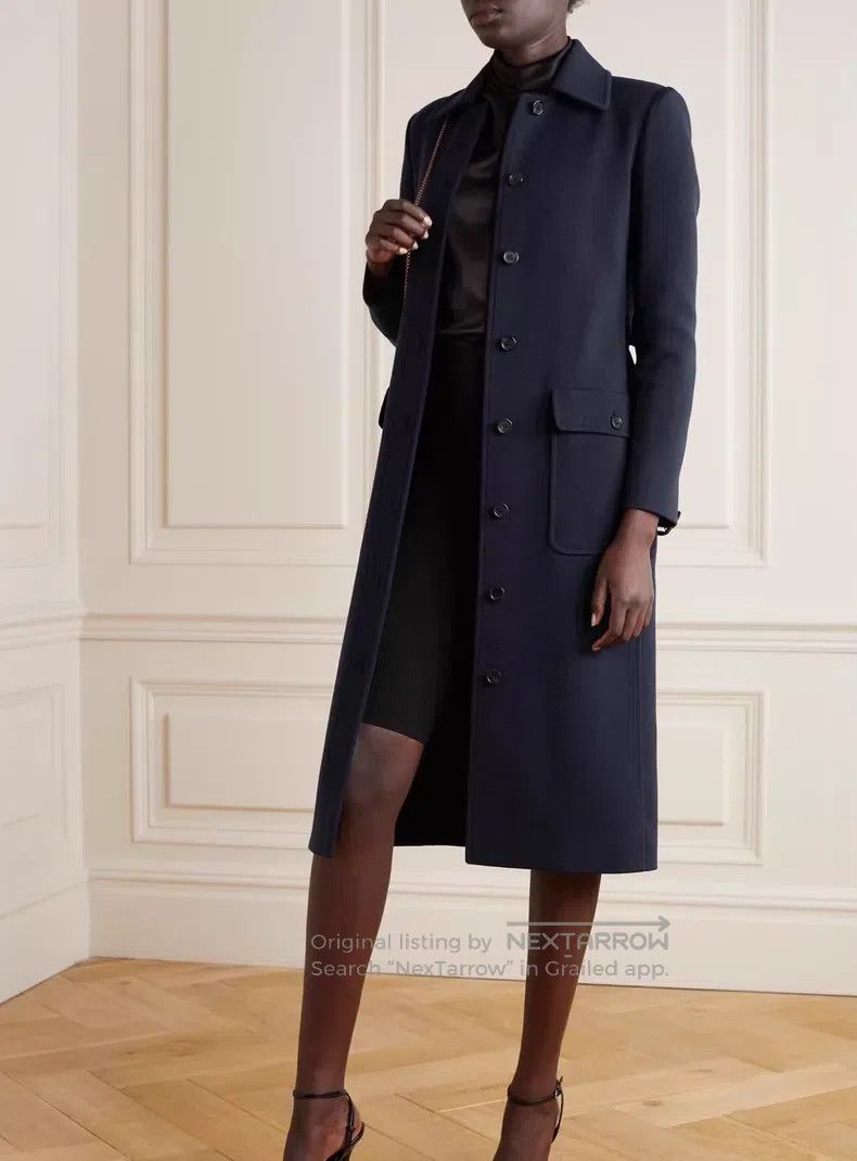 Saint Laurent Paris Saint Laurent Paris Navy Blue Extra-Long Single-Breasted B Size XS / US 0-2 / IT 36-38 - 7 Thumbnail