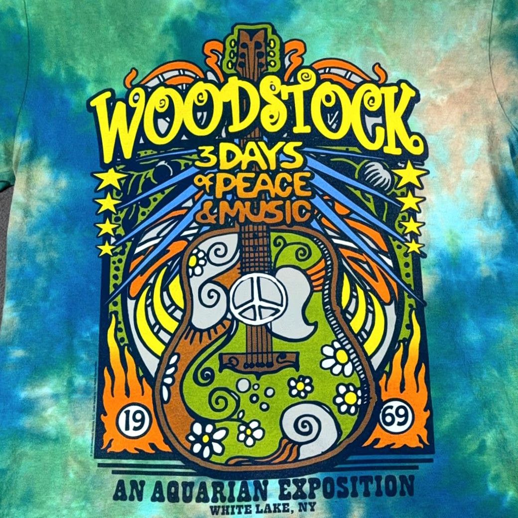 Liquid Blue VINTAGE Woodstock Shirt Liquid Blue Adult MEDIUM Green Tie Dye Bands Music Festival 1969 Mens Size US M / EU 48-50 / 2 - 2 Thumbnail