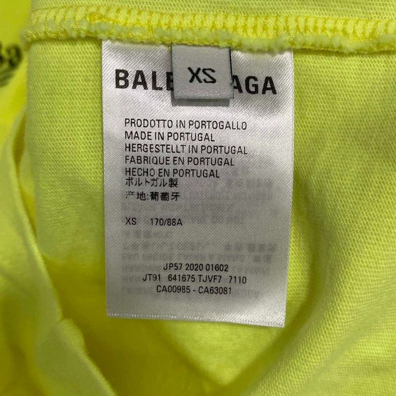 Balenciaga Balenciaga Fluorescent Yellow Coke Logo T-Shirt Size US XS / EU 42 / 0 - 6 Thumbnail