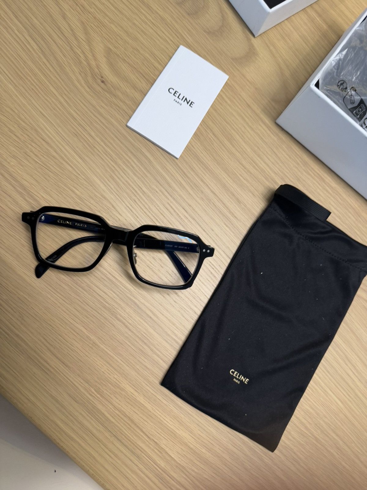Celine Celine CL50139F Black Rectangular Optical Glasses Frame Size ONE SIZE - 1 Thumbnail