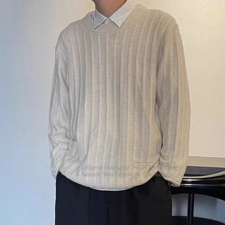 Yohji Yamamoto Yohji-Inspired Round Neck Cable Knit Sweater. Size US M / EU 48-50 / 2 - 1 Thumbnail