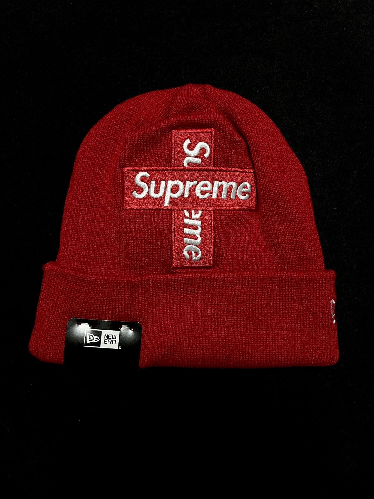 Supreme Rare FW20 Supreme New Era Cross Box Logo Red Beanie | Grailed