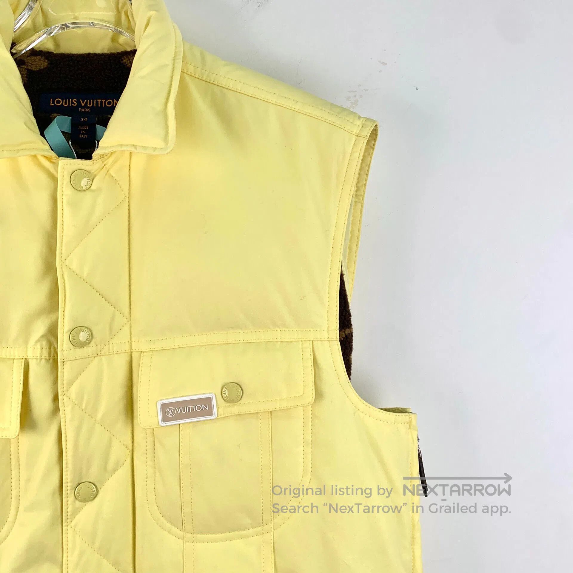 Louis Vuitton Louis Vuitton Yellow Multi-Pocket Cotton Collar Single-Bre Size XXS / US 00 / IT 34 - 3 Thumbnail
