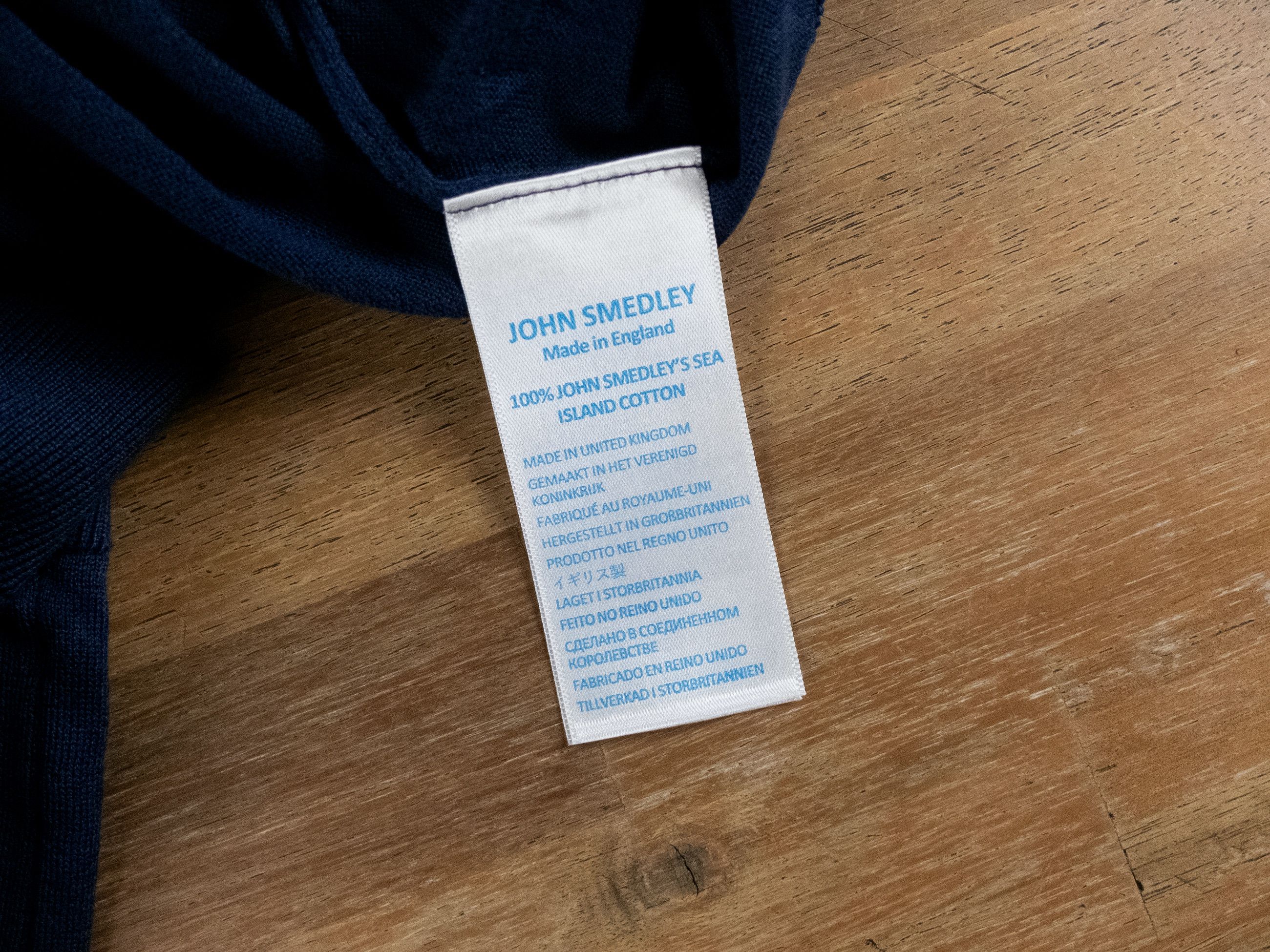 John Smedley JOHN SMEDLEY Noah navy blue knit cotton polo shirt Large q Size US L / EU 52-54 / 3 - 7 Thumbnail