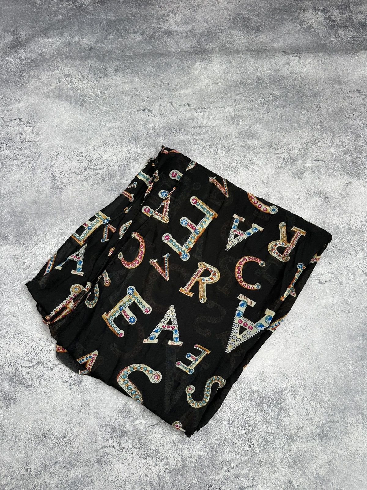 Versace Versace Vintage Silk Monogram Handkerchief Scarf Neckwear Size ONE SIZE - 5 Thumbnail