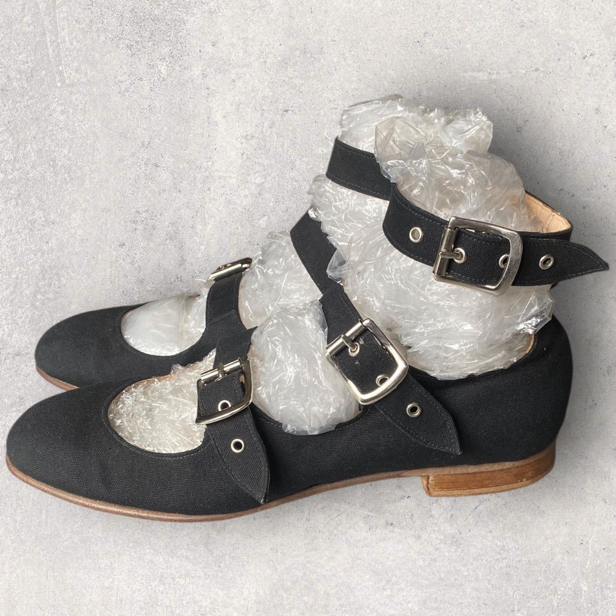 Vivienne Westwood Archive Black Canvas Roman 3 Strap Size US 8 / EU 41 - 2 Thumbnail