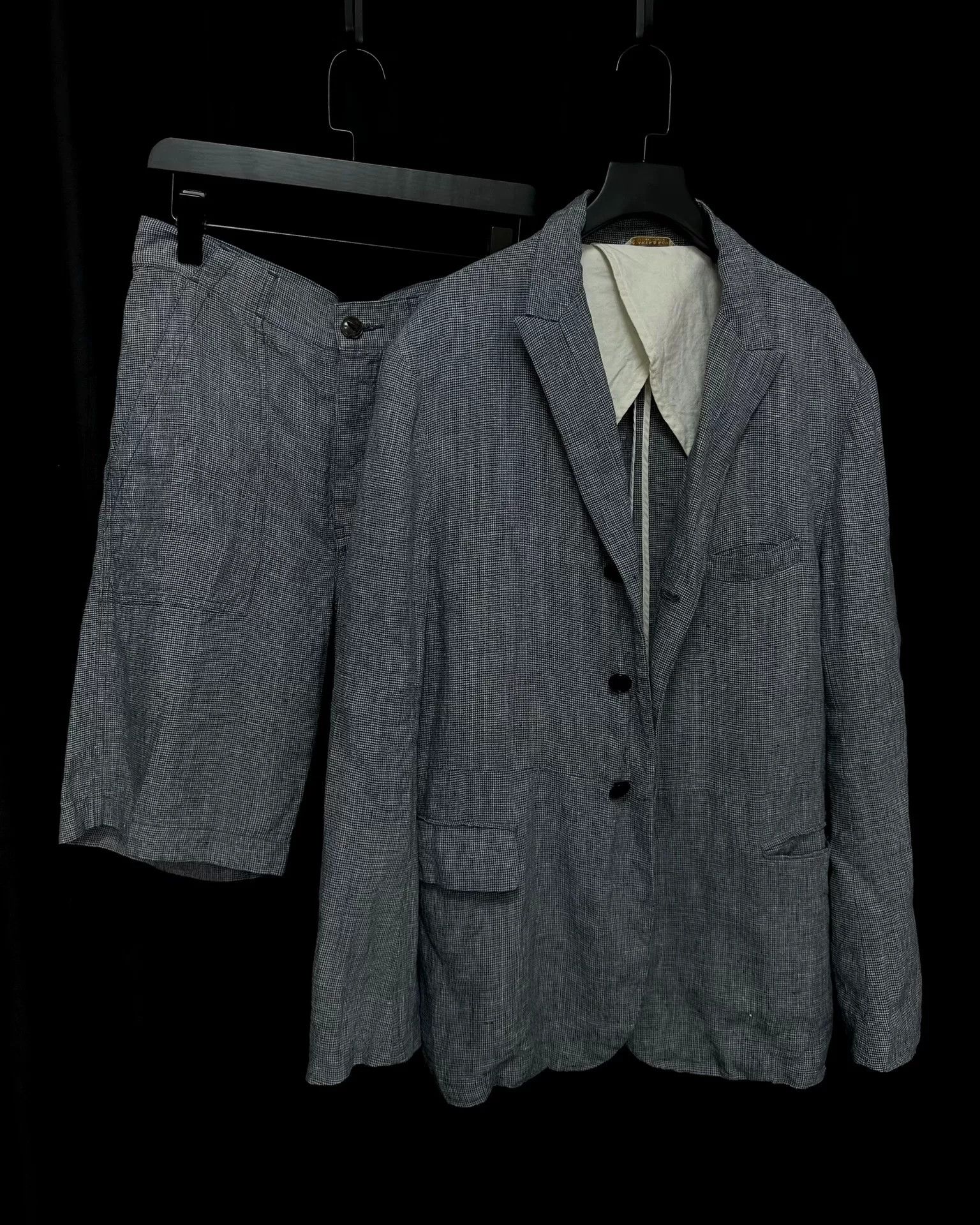 arts&science linen set with blazer and shorts