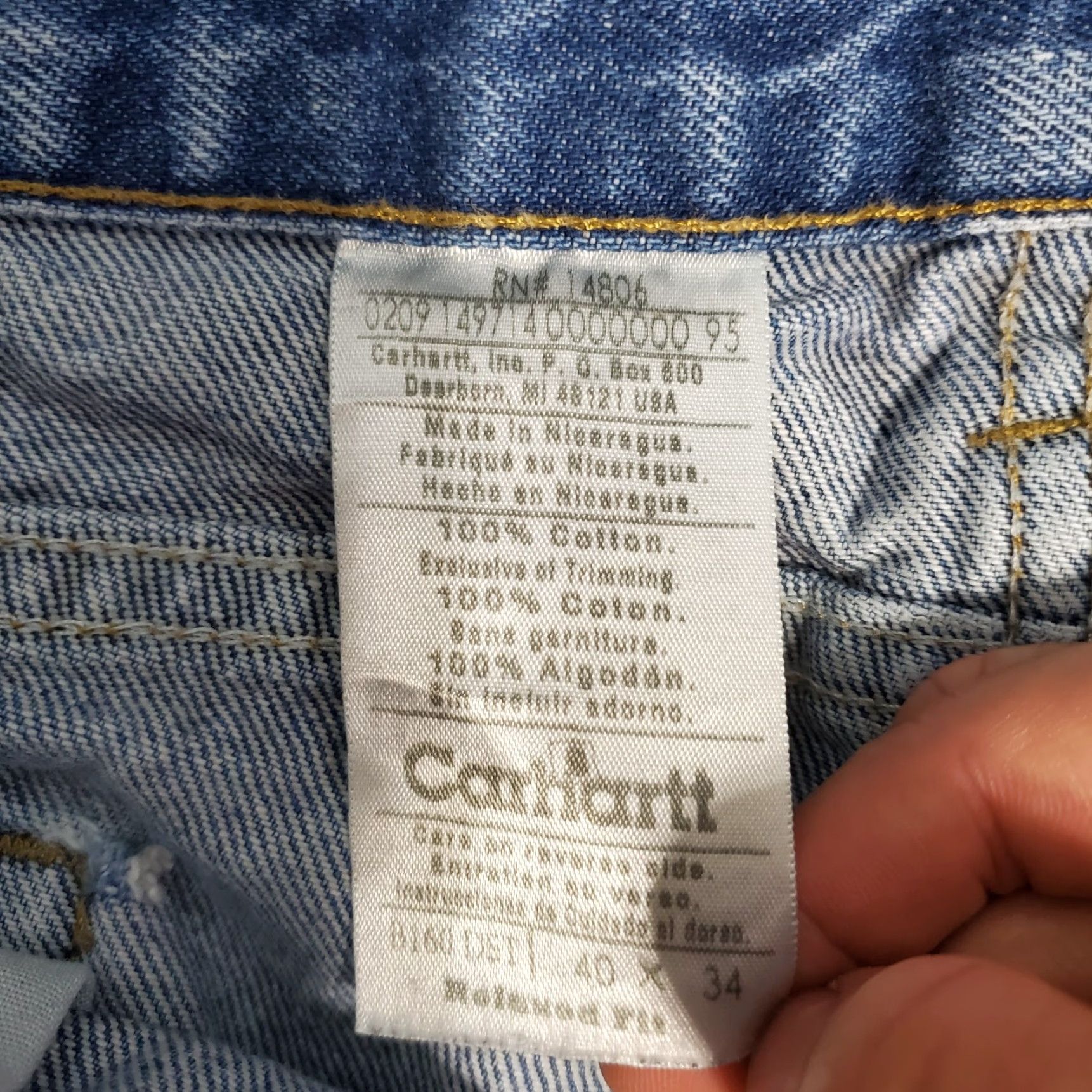 Carhartt Carhartt Relaxed Fit Straight Leg Denim Jeans Men's 40x30 Blue 5-Pocket Logo Zipper Button Vintage No N/A Size US 40 / EU 56 - 7 Thumbnail