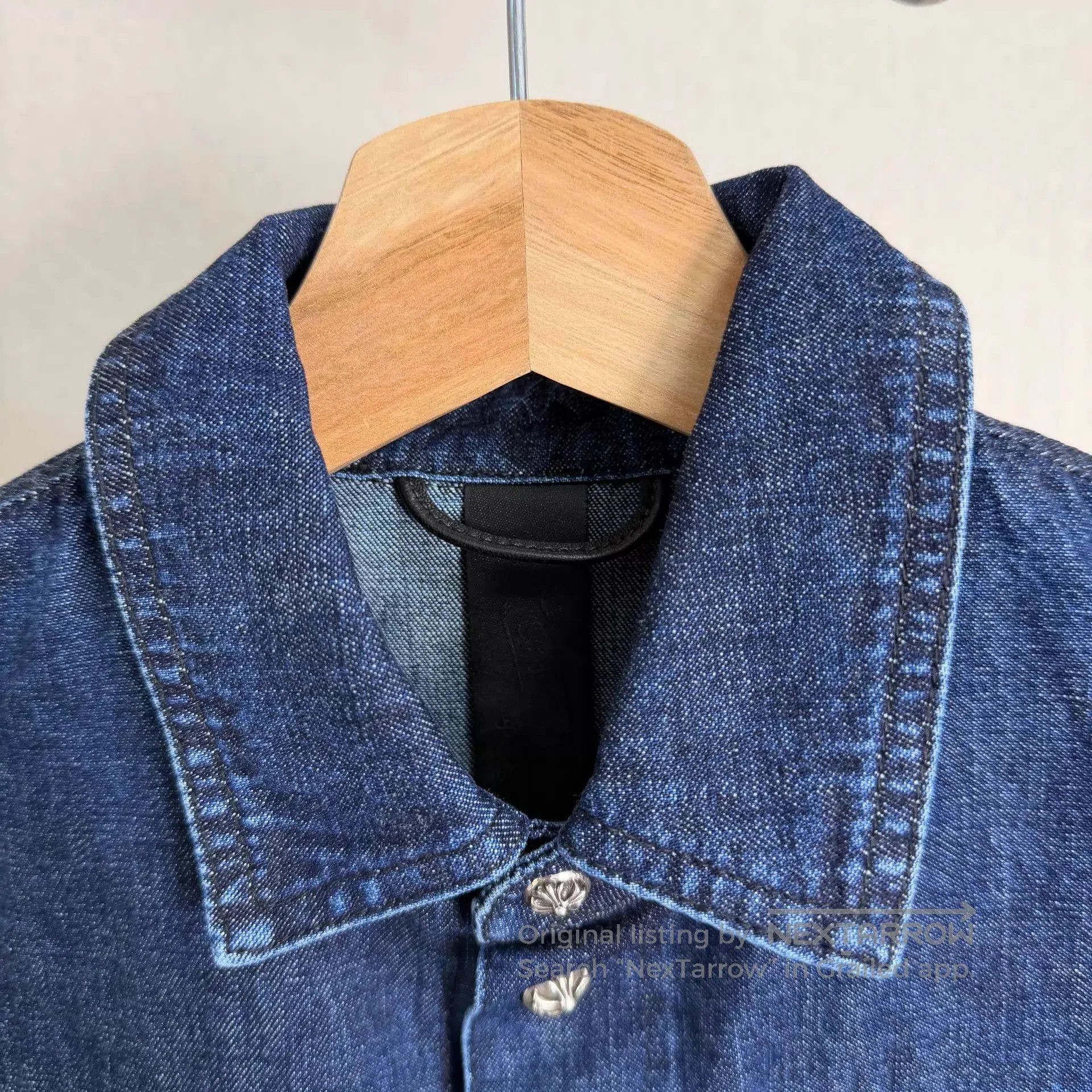 Chrome Hearts Blue Denim Long Sleeve Button. Size US XXS / EU 40 - 3 Thumbnail