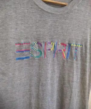 Esprit Vintage Esprit Embroidered Logo T-Shirt - Grey Size US L / EU 52-54 / 3 - 5 Thumbnail