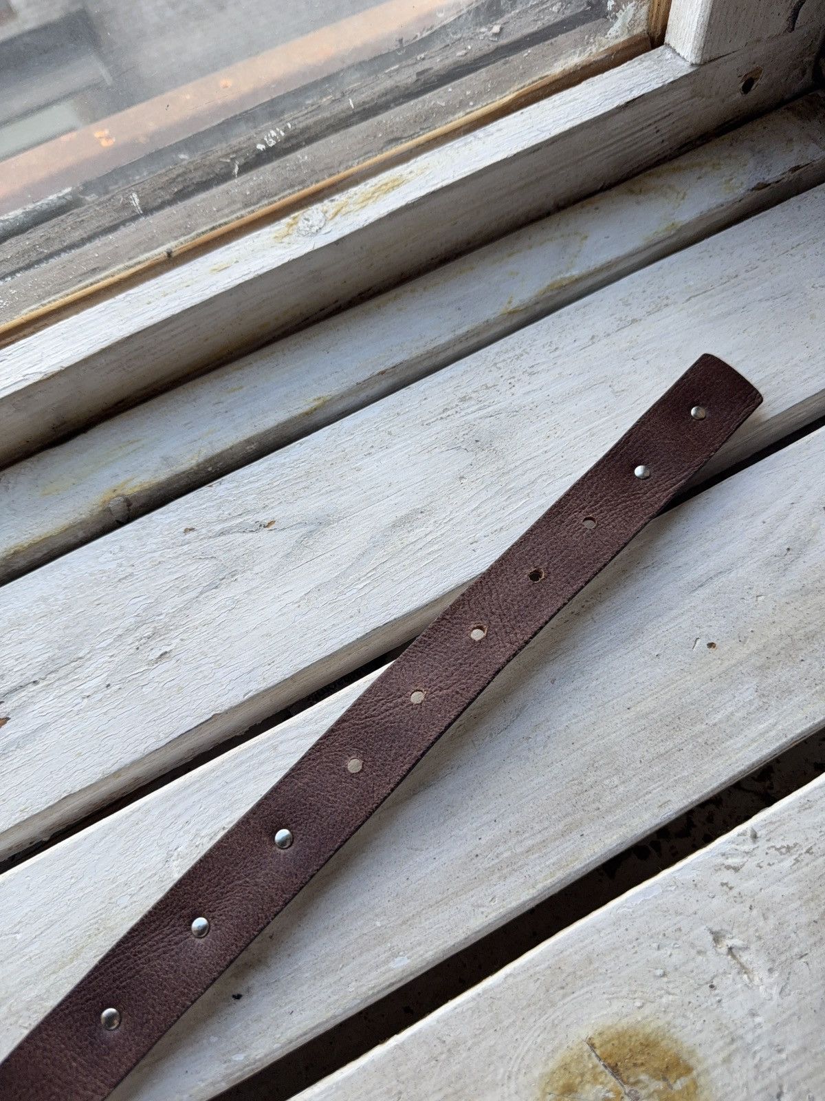Vintage Japanese Leather Punk Emo Rock Goth Y2K Drill belt