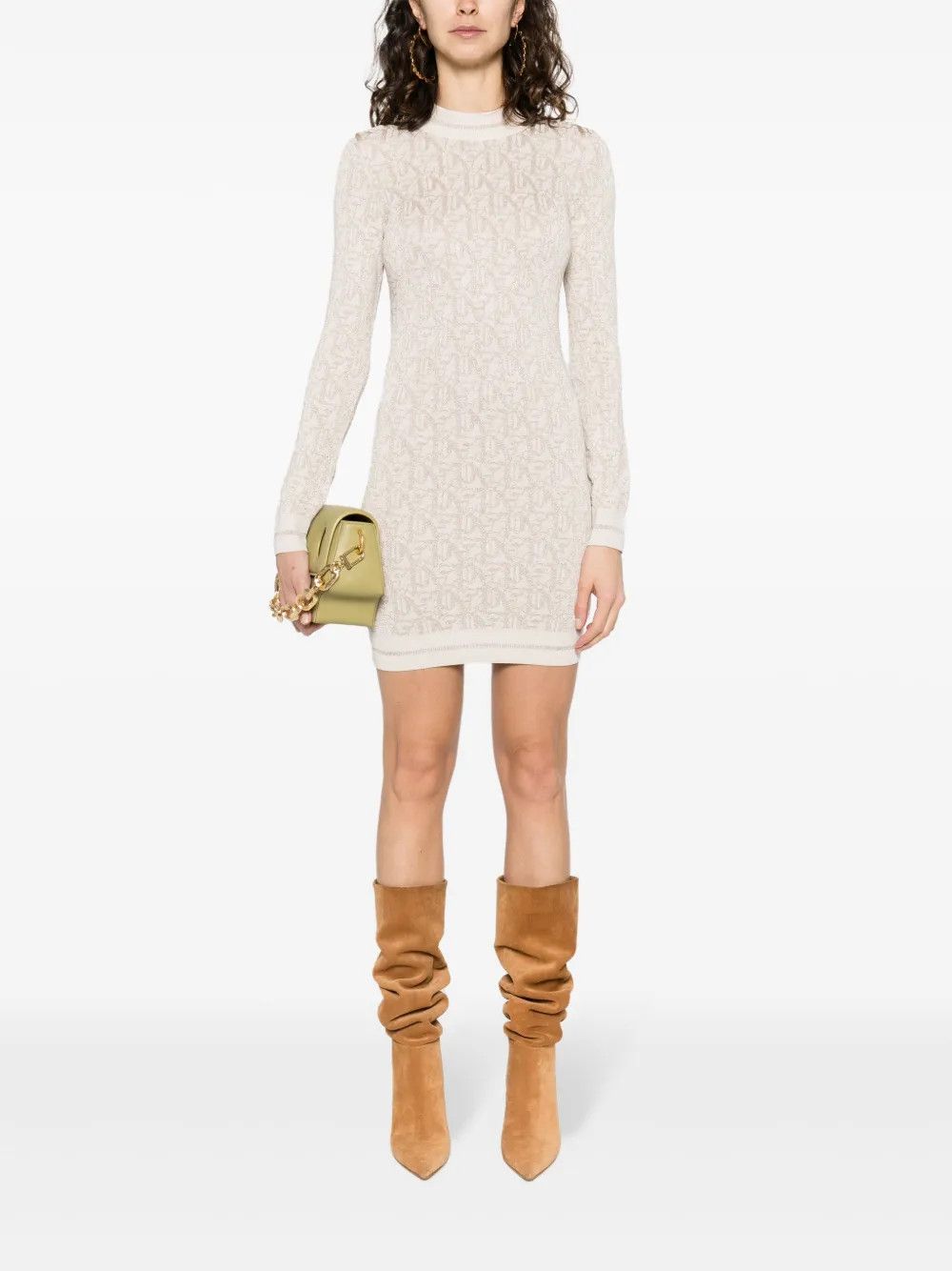 Palm Angels o1y1125 Mini Dress in Beige Size XS / US 0-2 / IT 36-38 - 5 Thumbnail