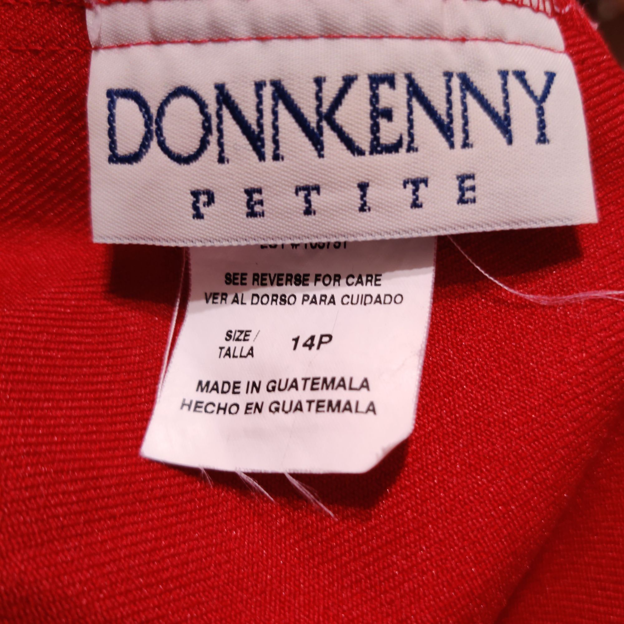 Vintage Donnkenny 14P Red Pull-On Pants Petite Classic Fit Trousers Size 30" / US 8 / IT 44 - 4 Thumbnail