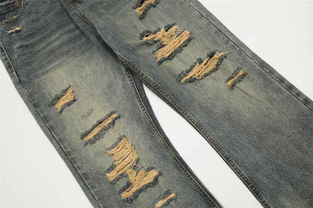 Japanese Brand × Jean Heavy washed punk distressed loose casual ripped jeans Size US 32 / EU 48 - 6 Thumbnail