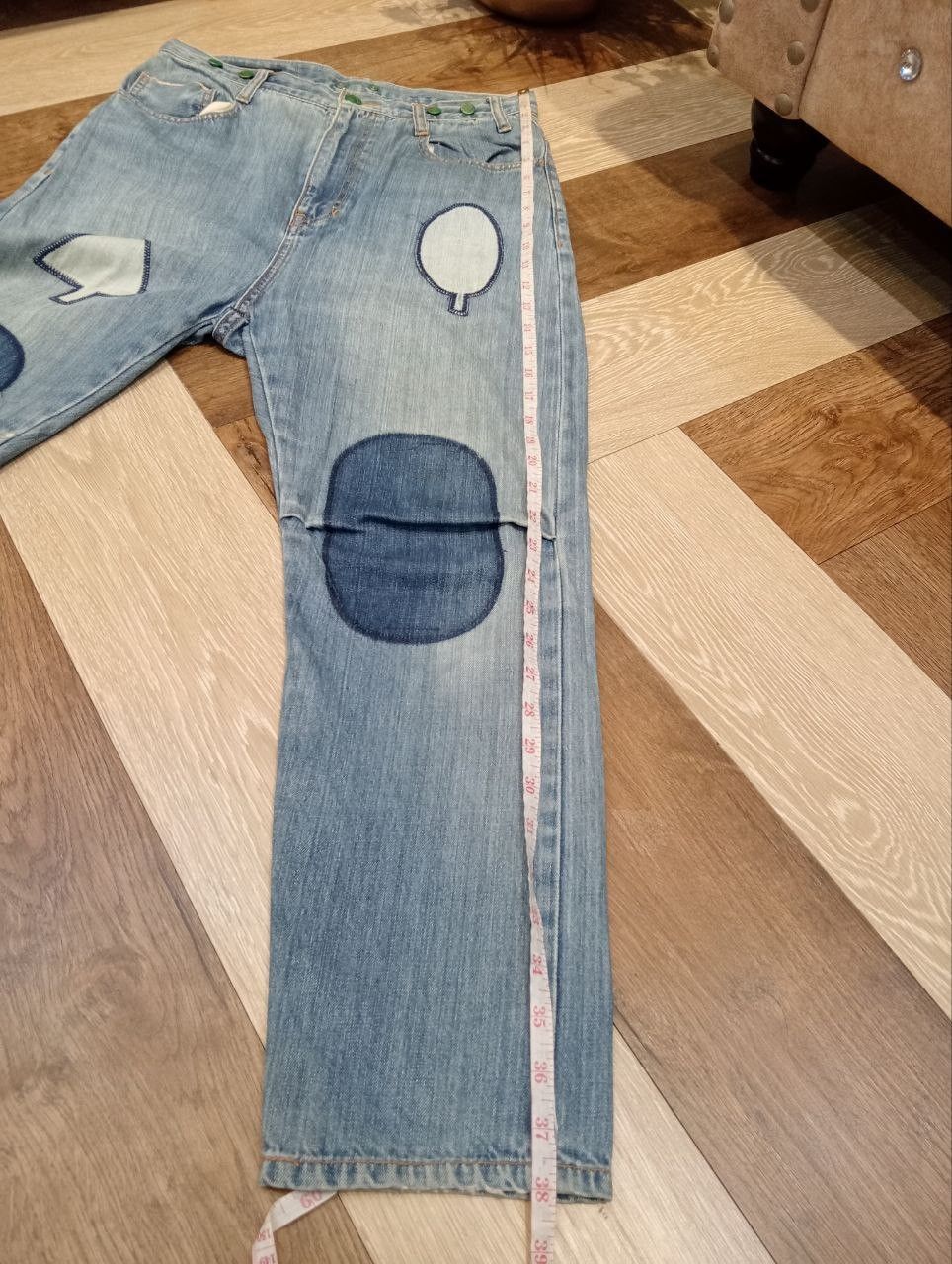 Ne-Net NE-NET ISSEY MIYAKE DISTRESSED BLUE DENIM PANTS Size US 30 / EU 46 - 16 Thumbnail