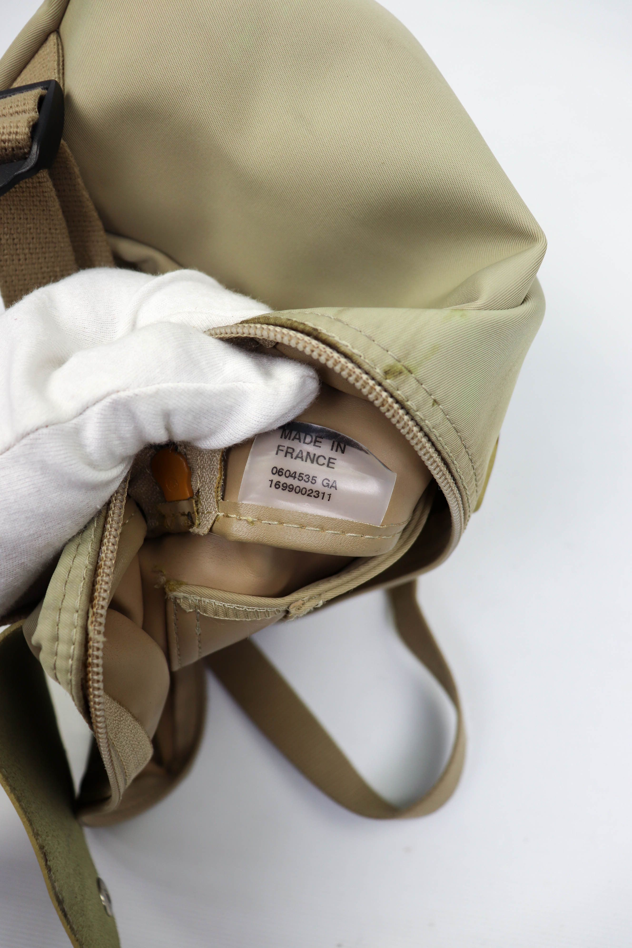 Longchamp Longchamp Paris Vintage 90s Beige Nylon Small Backpack Bag Size ONE SIZE - 15 Thumbnail