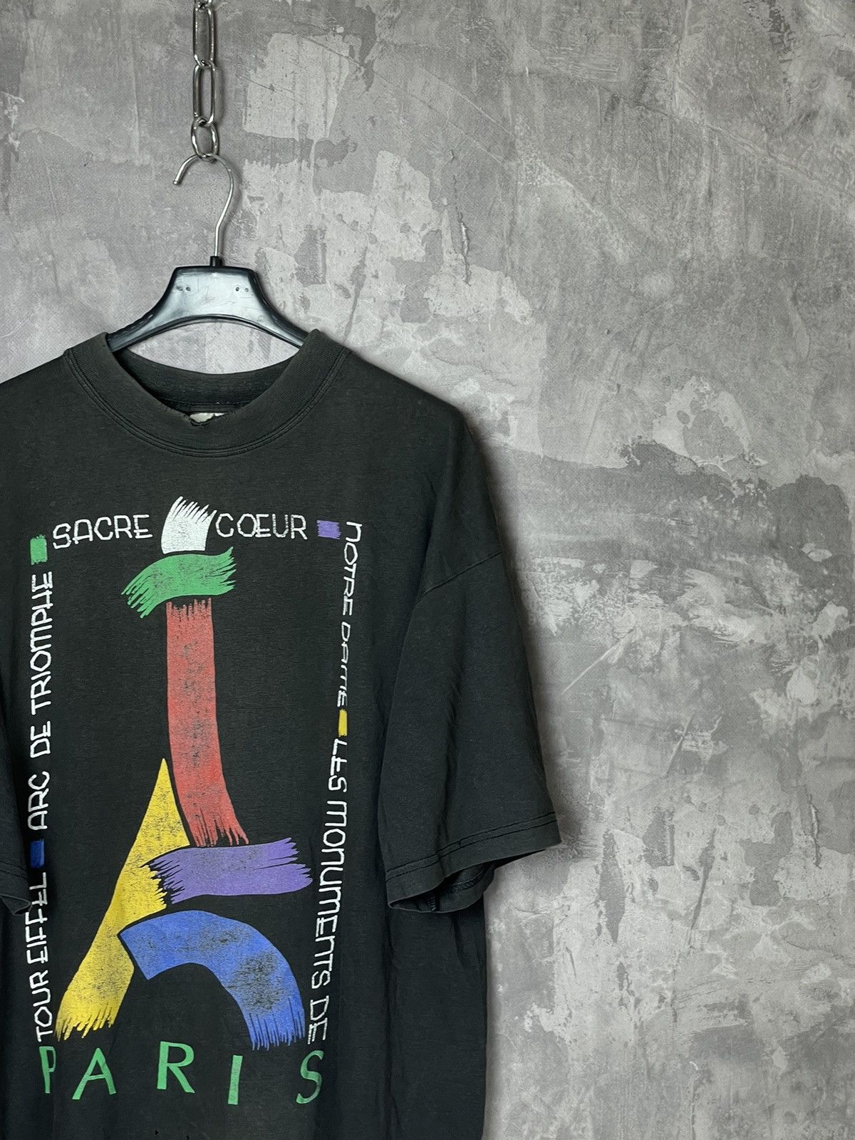 Vintage Avant Garde Y2K Overprint Distressed Notre Dame T shirt Size US L / EU 52-54 / 3 - 4 Thumbnail