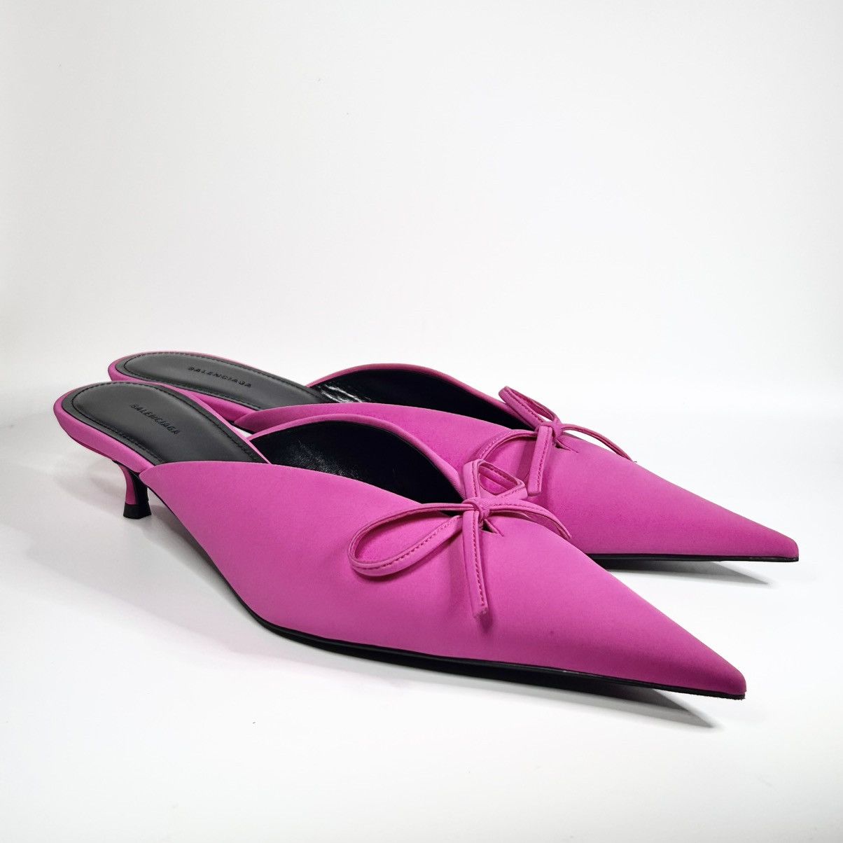 Balenciaga New Balenciaga Knife Bow 40mm Kitten Heels Pink 38EU/8US Size US 8 / IT 38 - 1 Thumbnail
