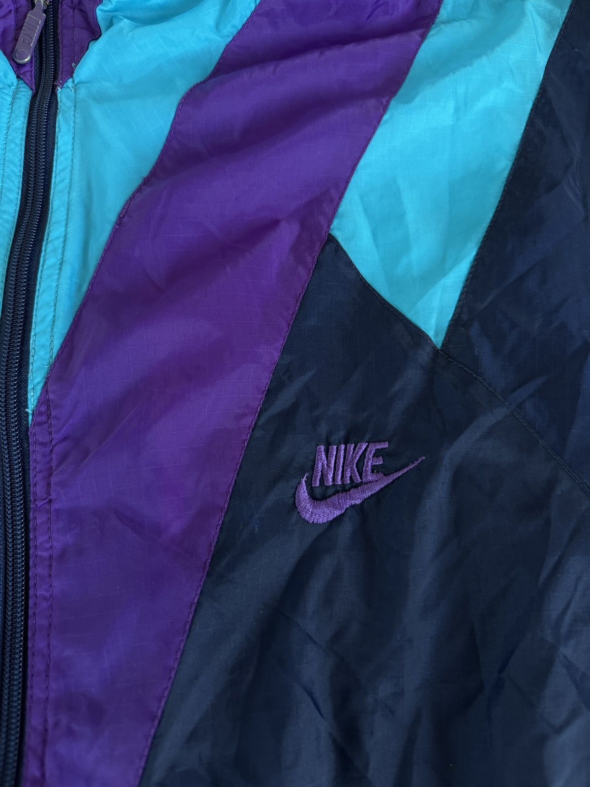 Nike × Vintage Nike Sportswear 90s vintage light jacket boxy swoosh logo Size US XL / EU 56 / 4 - 4 Thumbnail