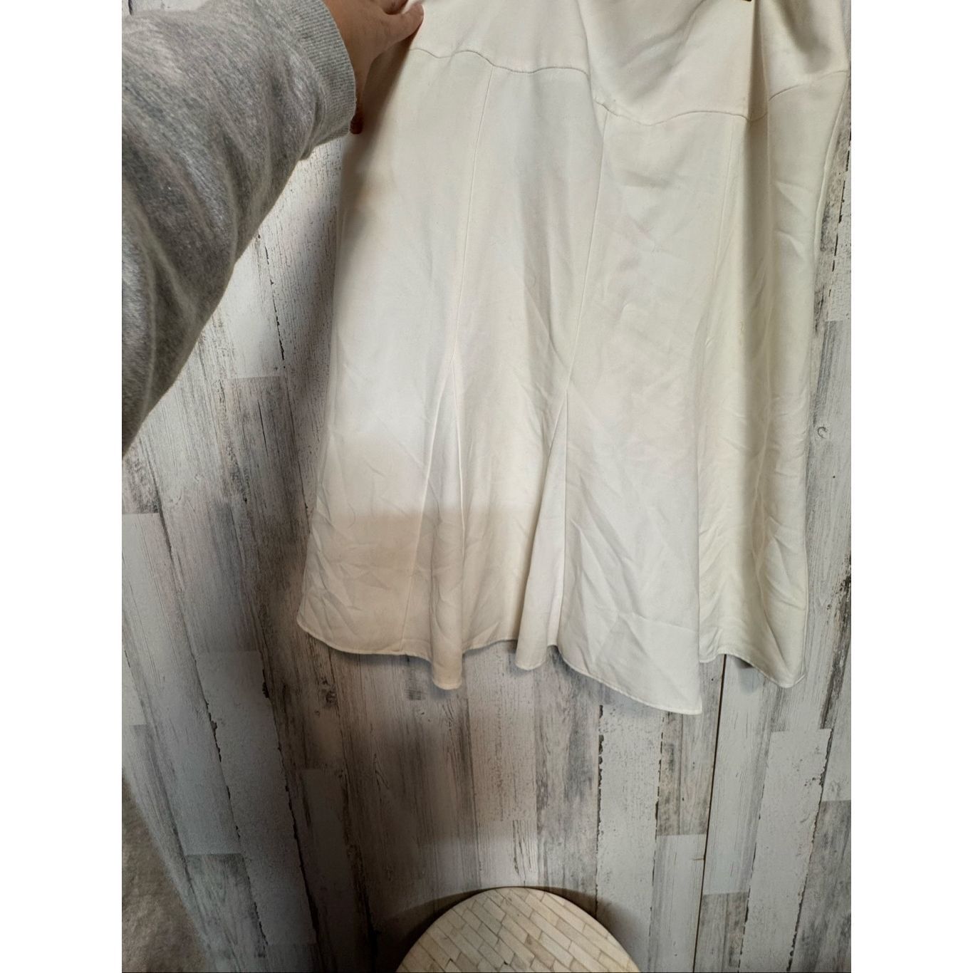 Other Ashley Stewart 16W Cream A-Line Midi Skirt w/ Lining – Elega Size 38" / US 16 / IT 52 - 5 Thumbnail