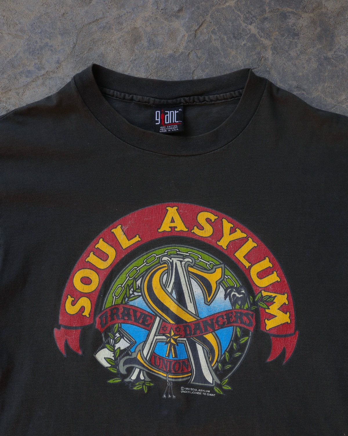 Band Tees × Vintage 90s Soul Asylum Grave Dancers Union Black Tour Tee - XL Size US XL / EU 56 / 4 - 2 Thumbnail