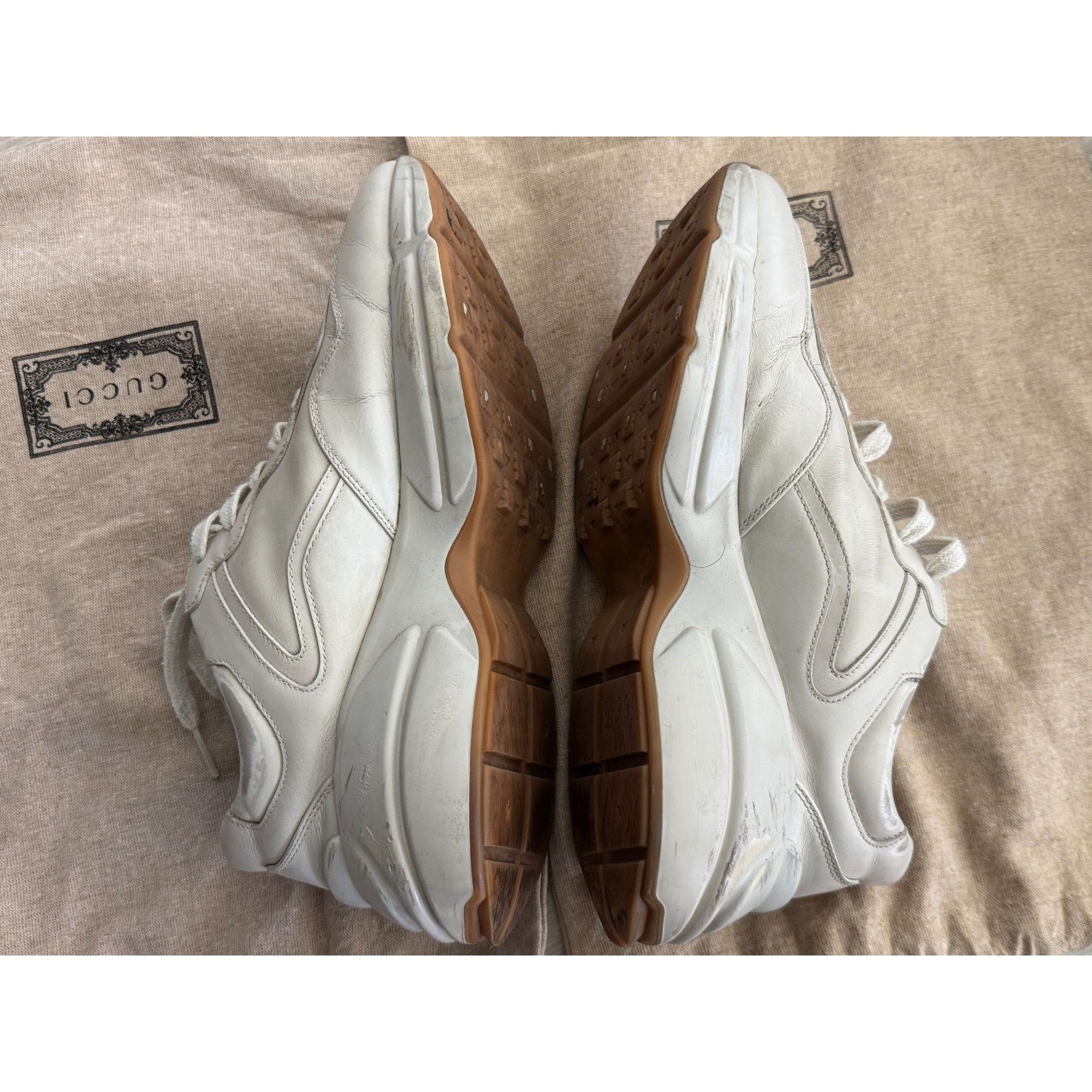 Gucci Gucci Rhyton Multicolor Logo Womens Sneakers Size 38 Cream W Size US 7 / IT 37 - 5 Thumbnail